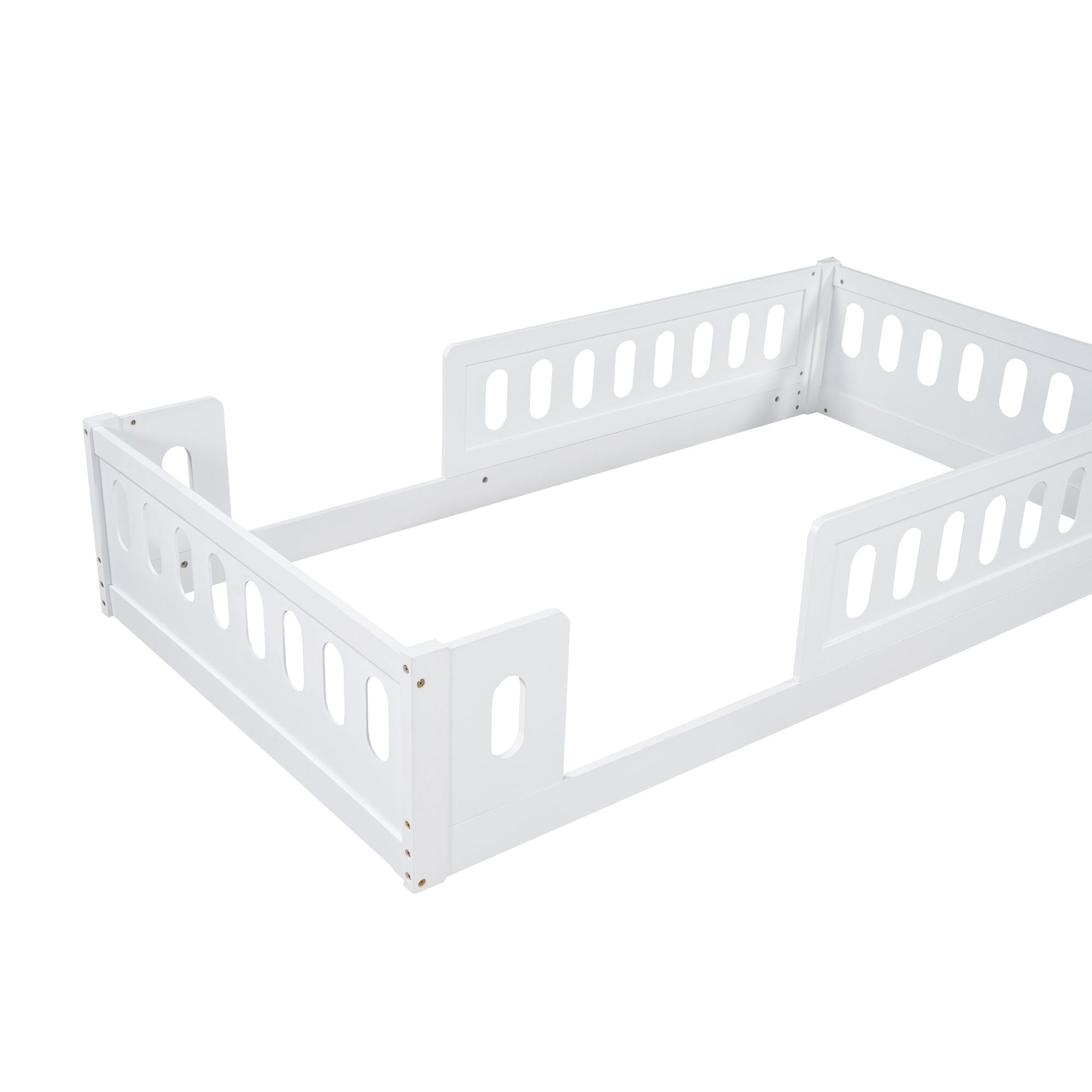 Platform Bed With Guardrail