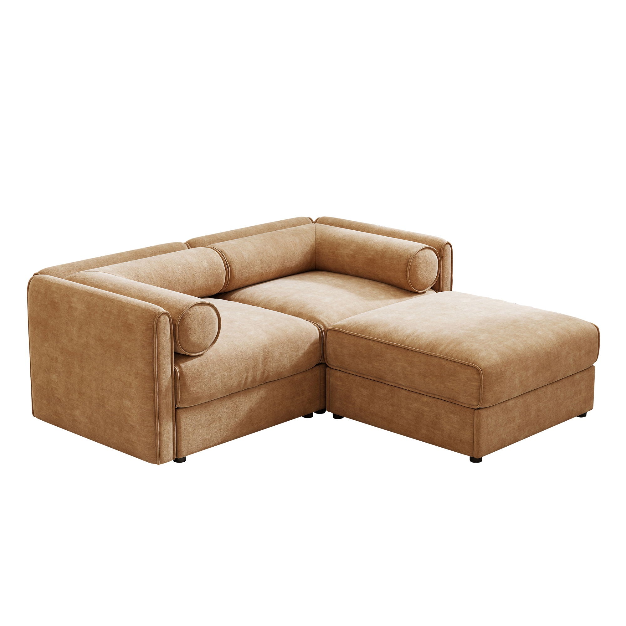 Contemporary Elegant Sofa With Storage And Ottoman