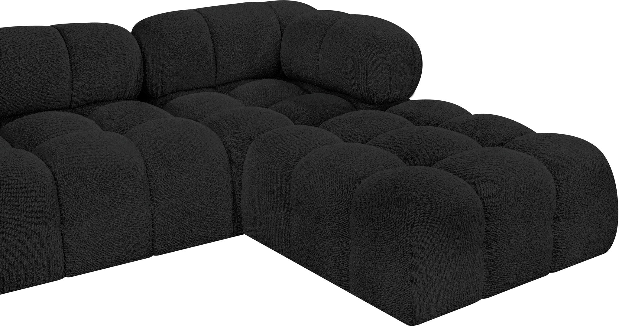 Ames - 7 Piece Boucle Fabric Modular L-Shaped Sectional