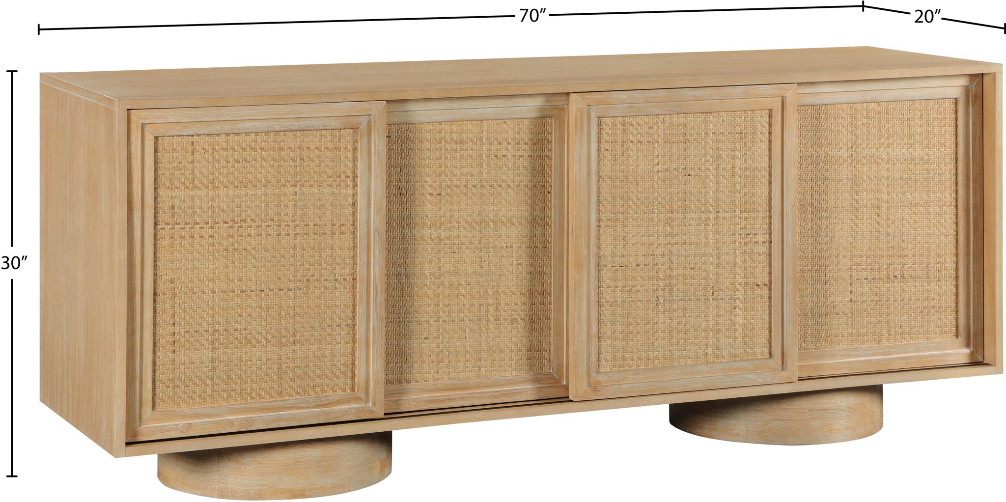 Windsor - Rubberwood Sideboard / Buffet - Natural