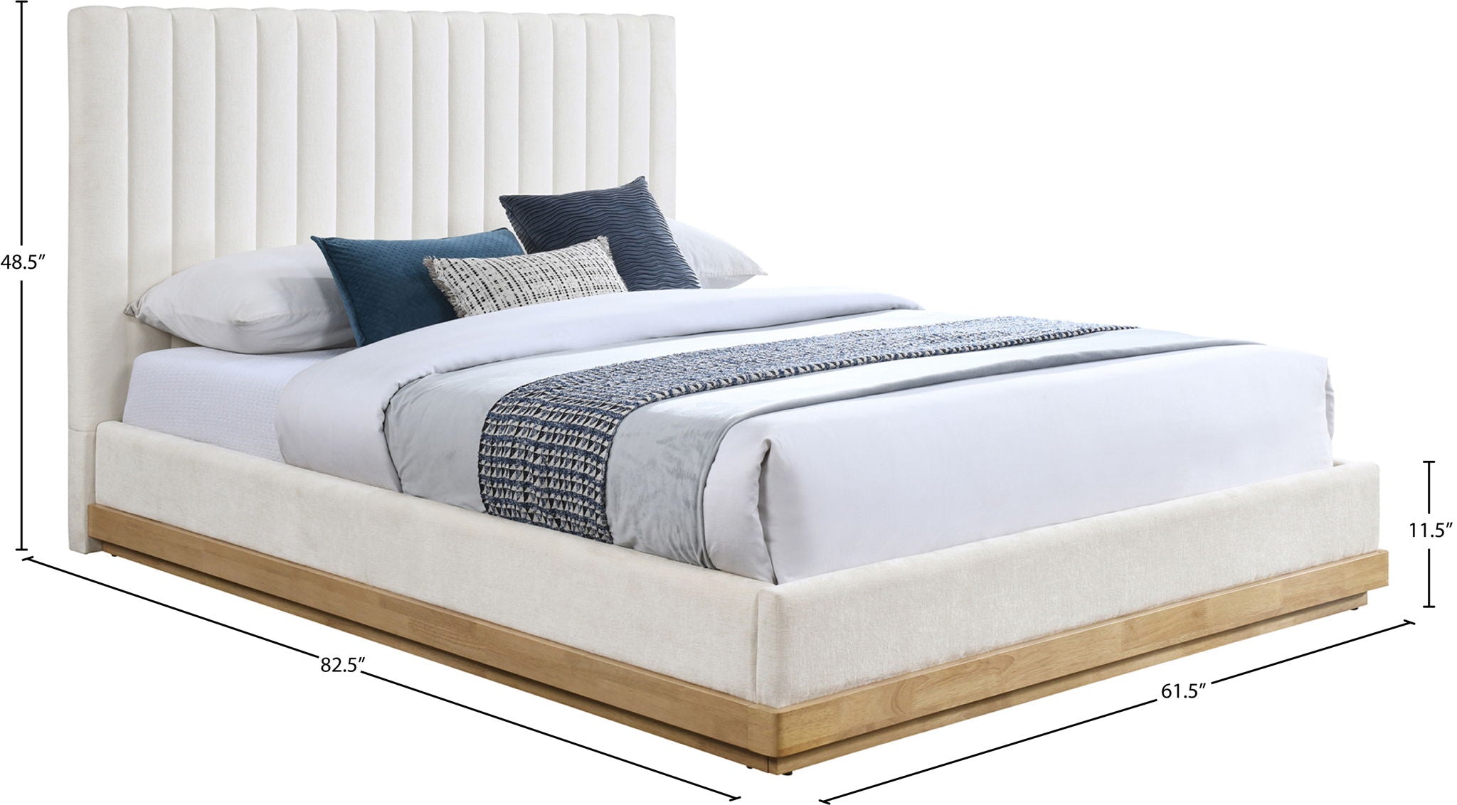 Emmet - Fabric Bed - Light Brown Base