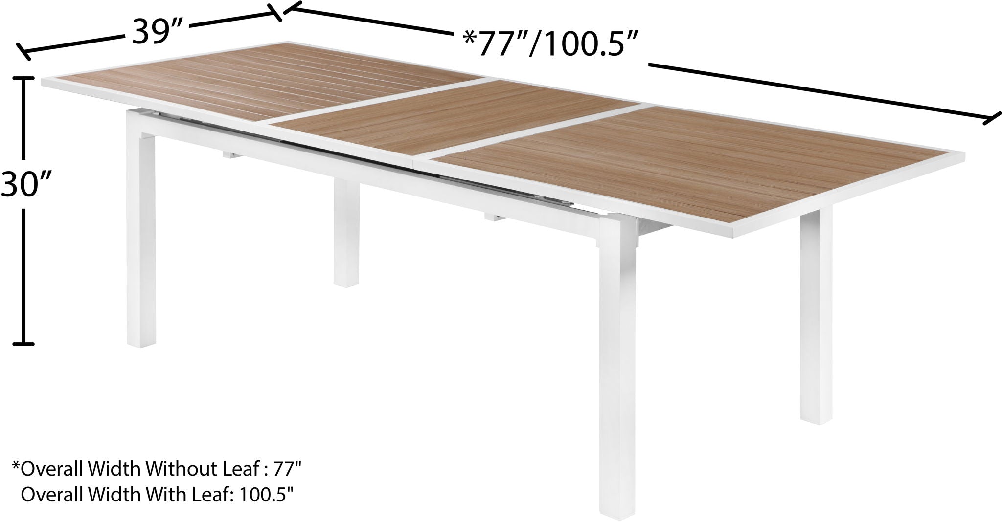 Nizuc - Outdoor Patio Extendable Dining Table