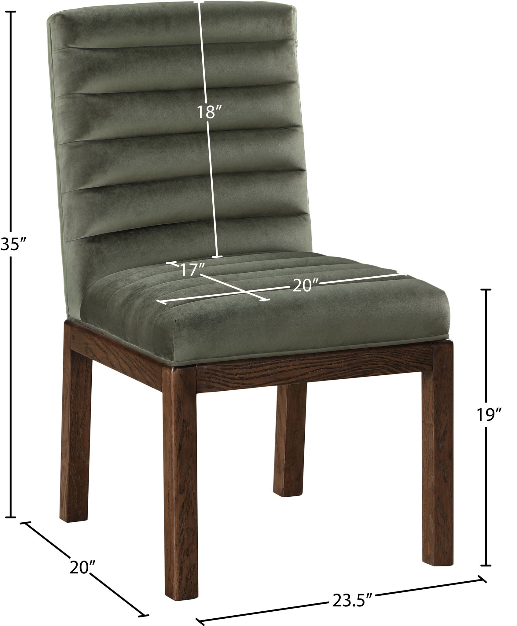 Evelyn - Dining Chair With Brown Legs