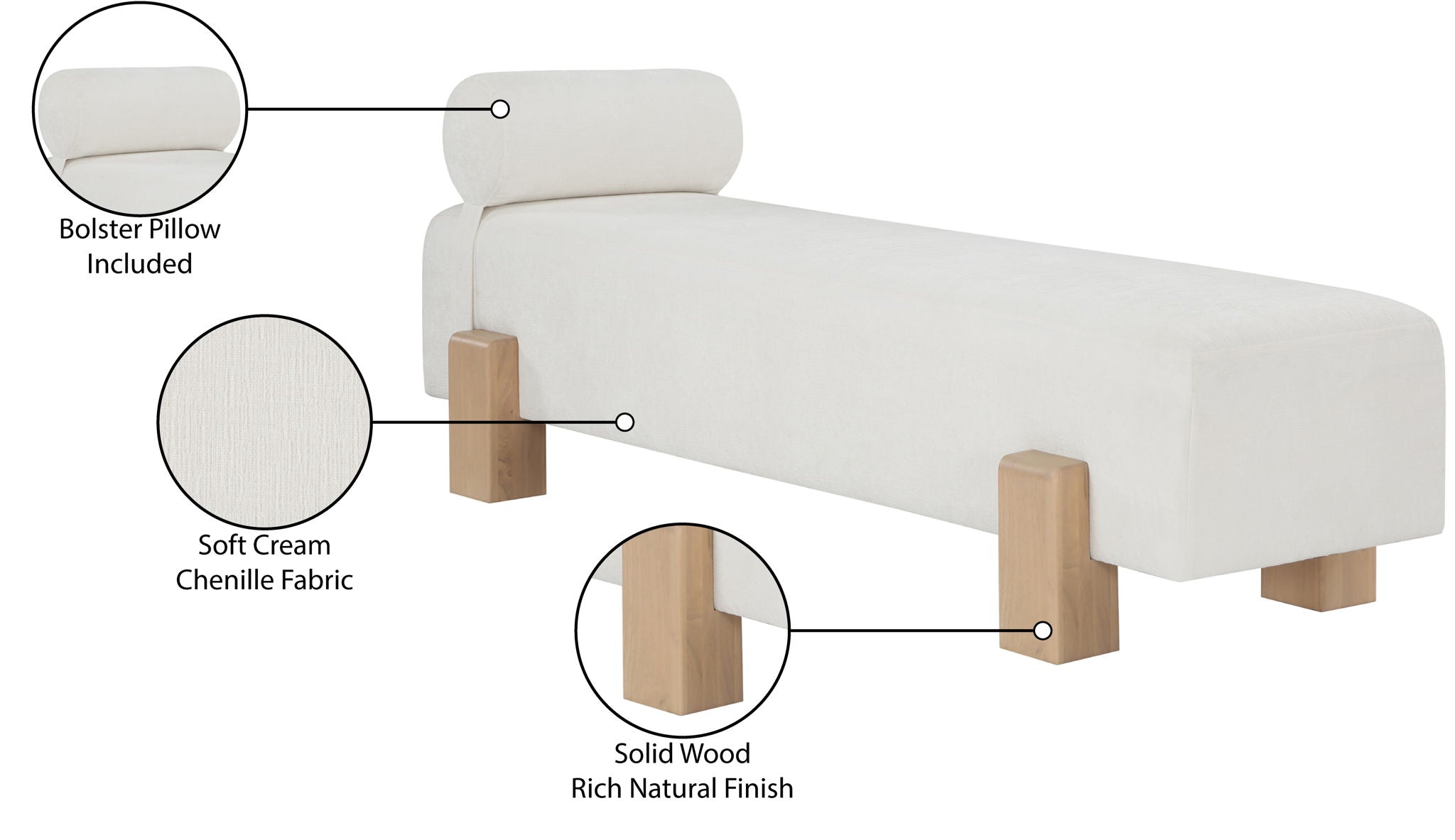 Edison - Bench - Light Brown Base