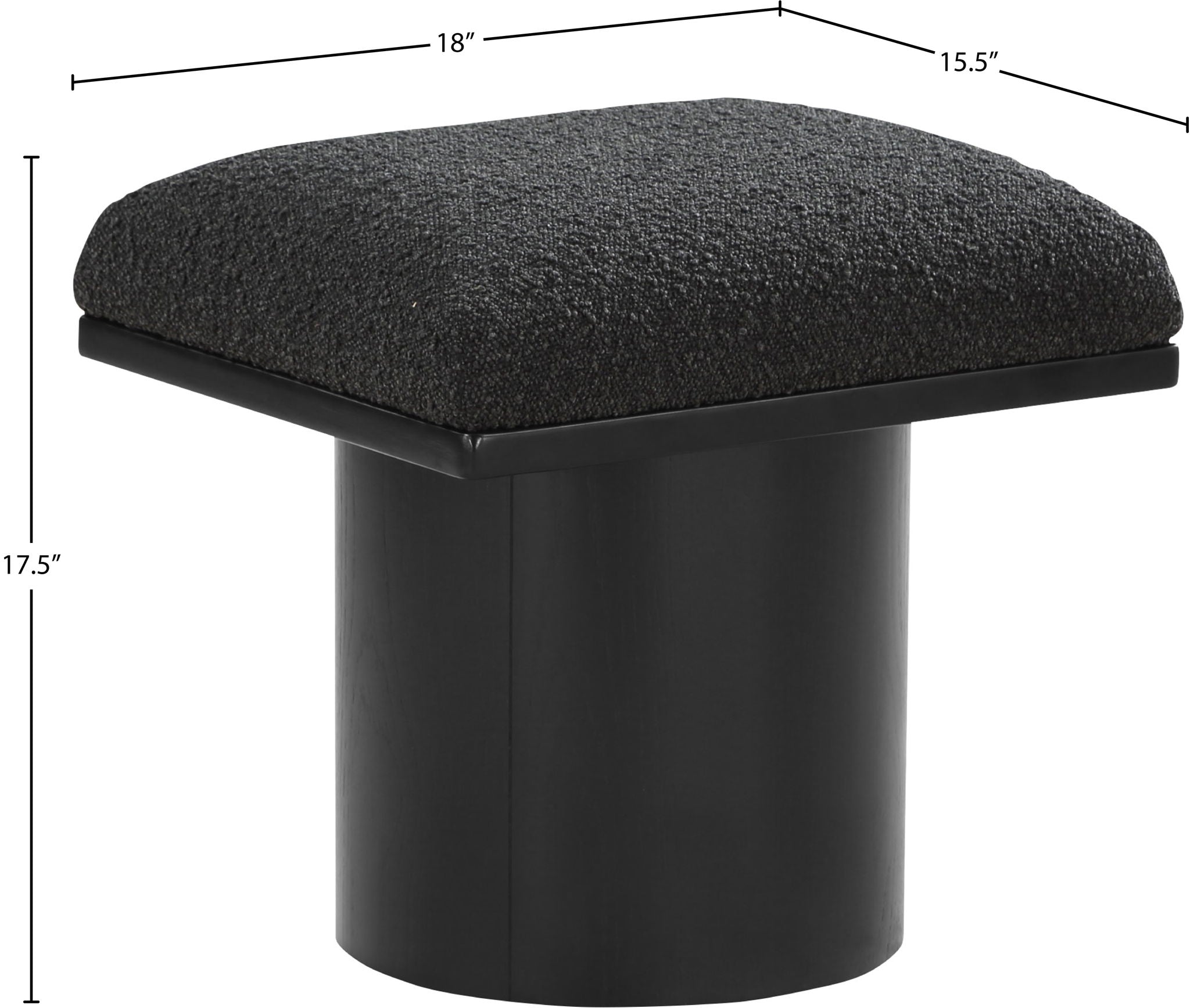 Pavilion - Bench / Stool With Black Base