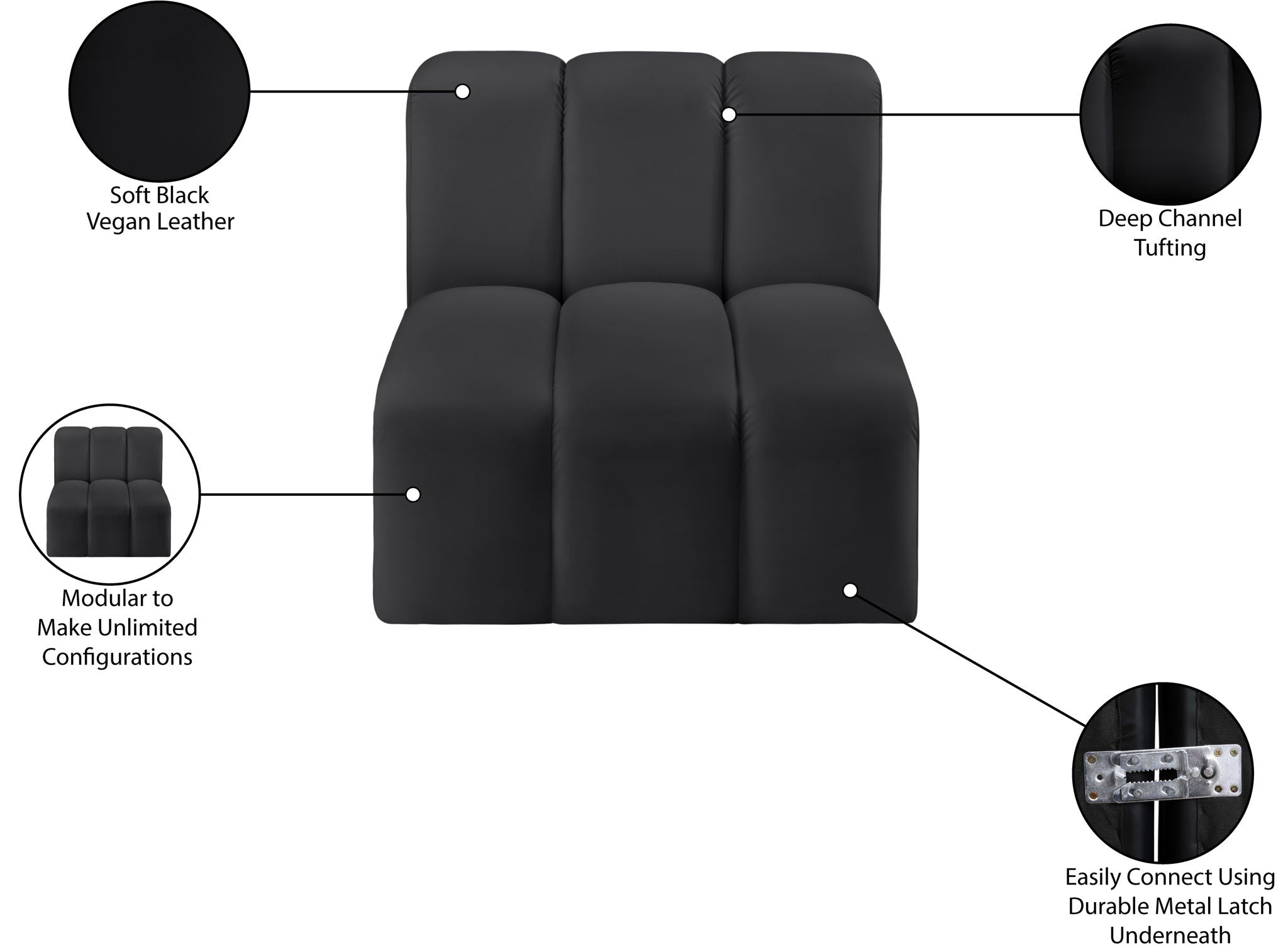 Arc - Faux Leather Straight Chair