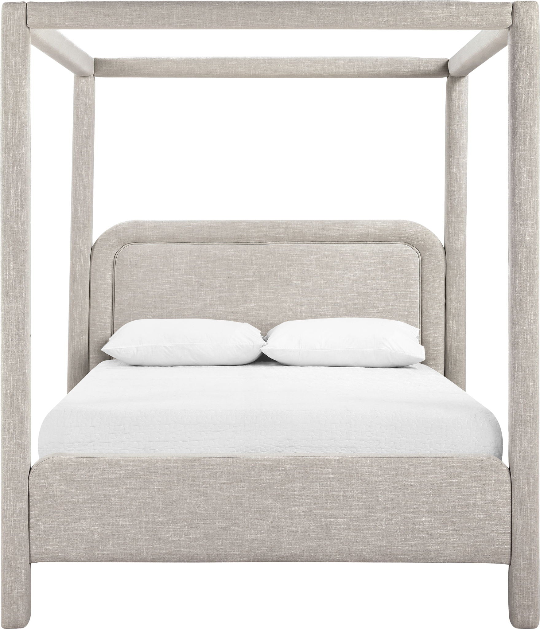 Salina - Linen Textured Fabric Upholstered Bed