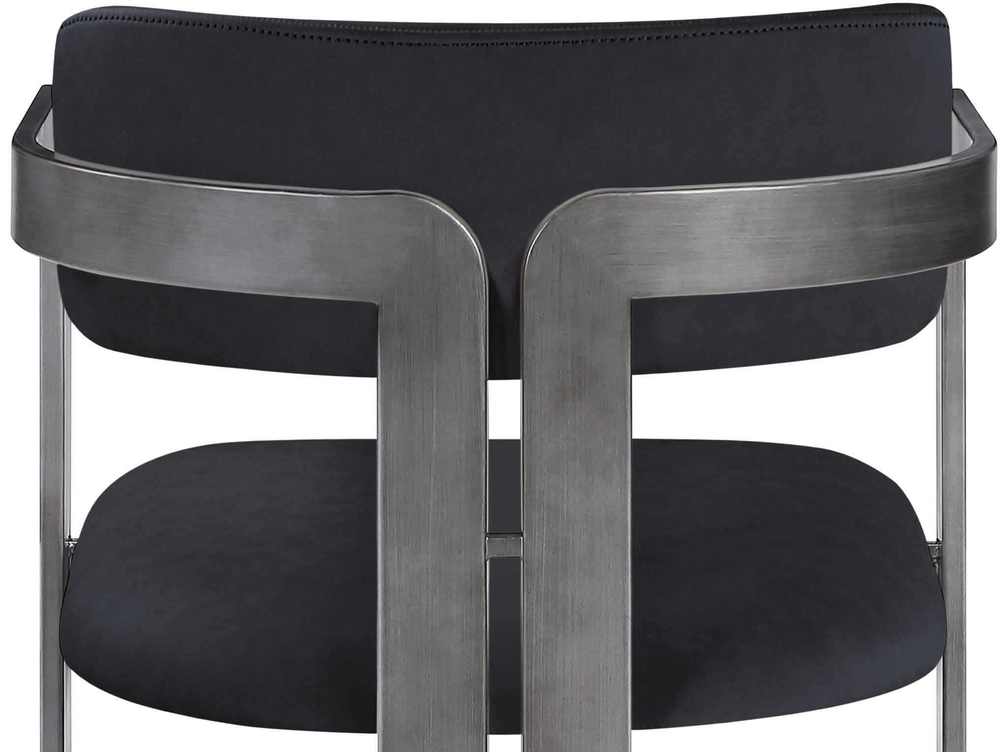 Aurum - Vegan Leather Upholstered Dining Chair With Gray Base (Set of 2)