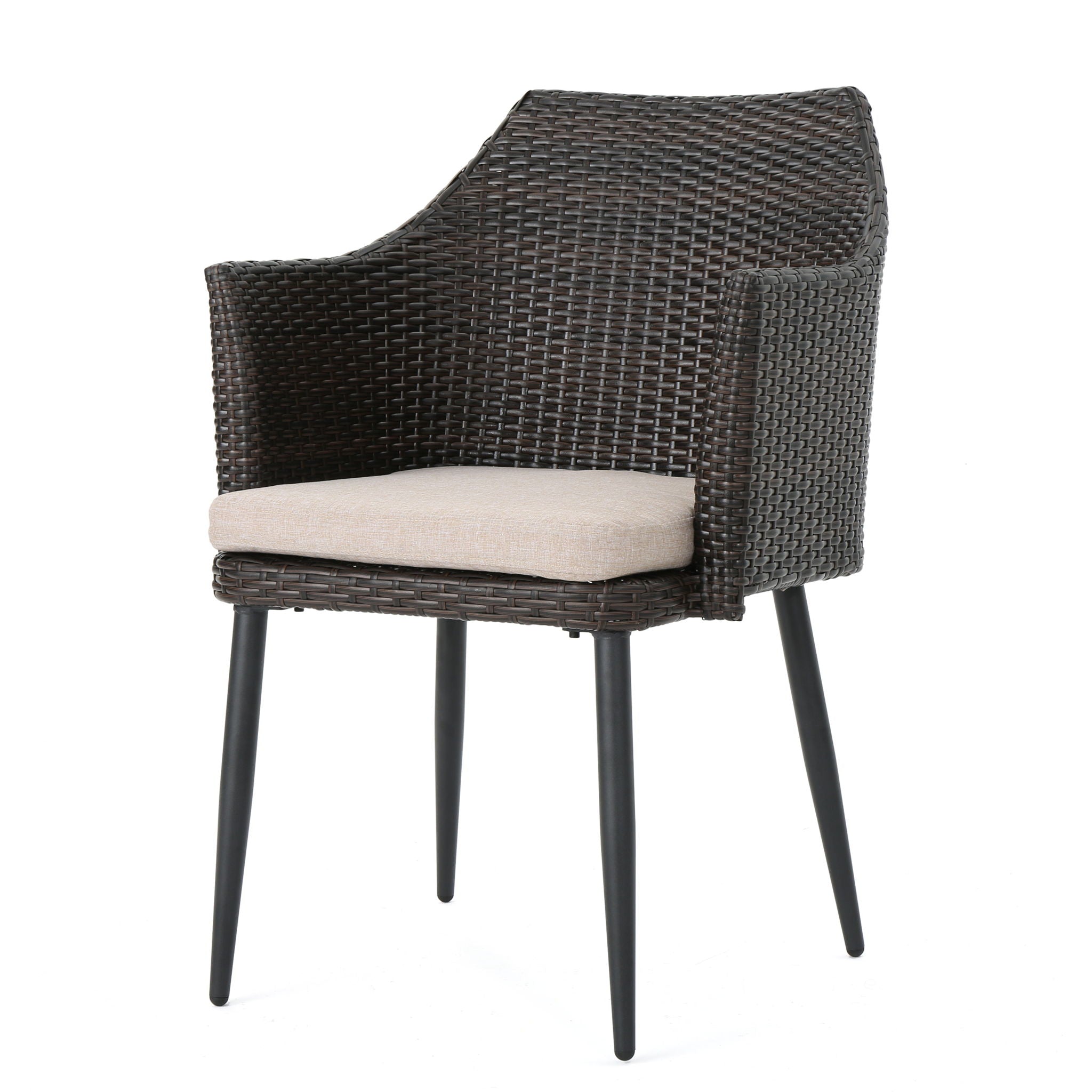 Kenneth - 3 Pieces Chat Set Outdoor Furniture - Brown Multi