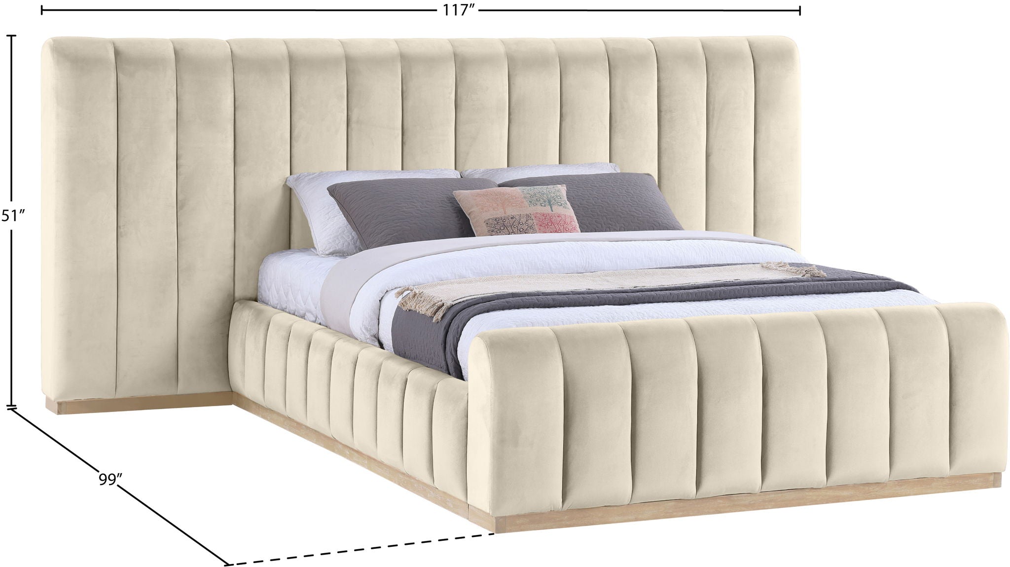 Amara - Velvet Upholstered Bed