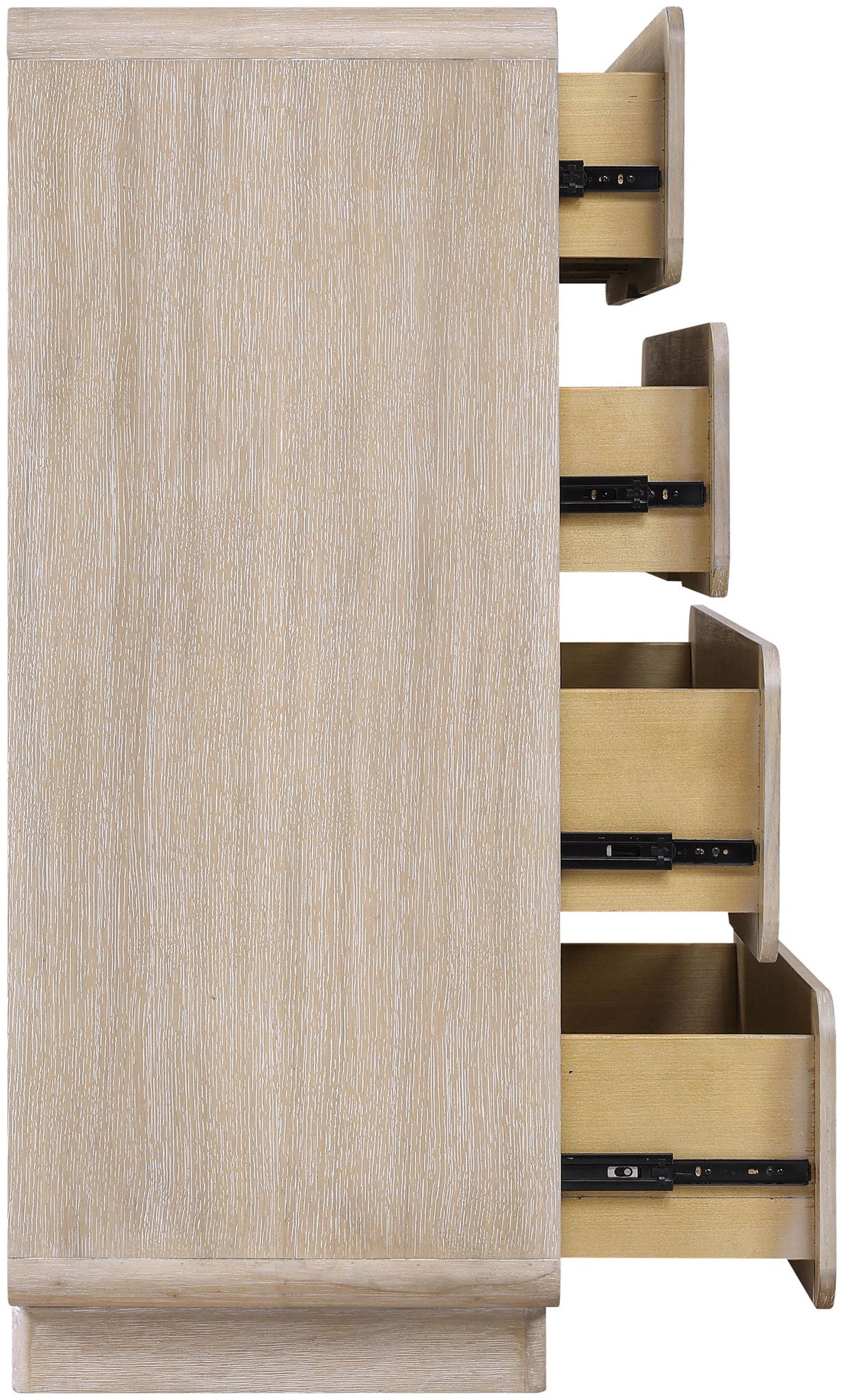 Adagio - Solid Wood And Oak Veneer Chest - Natural