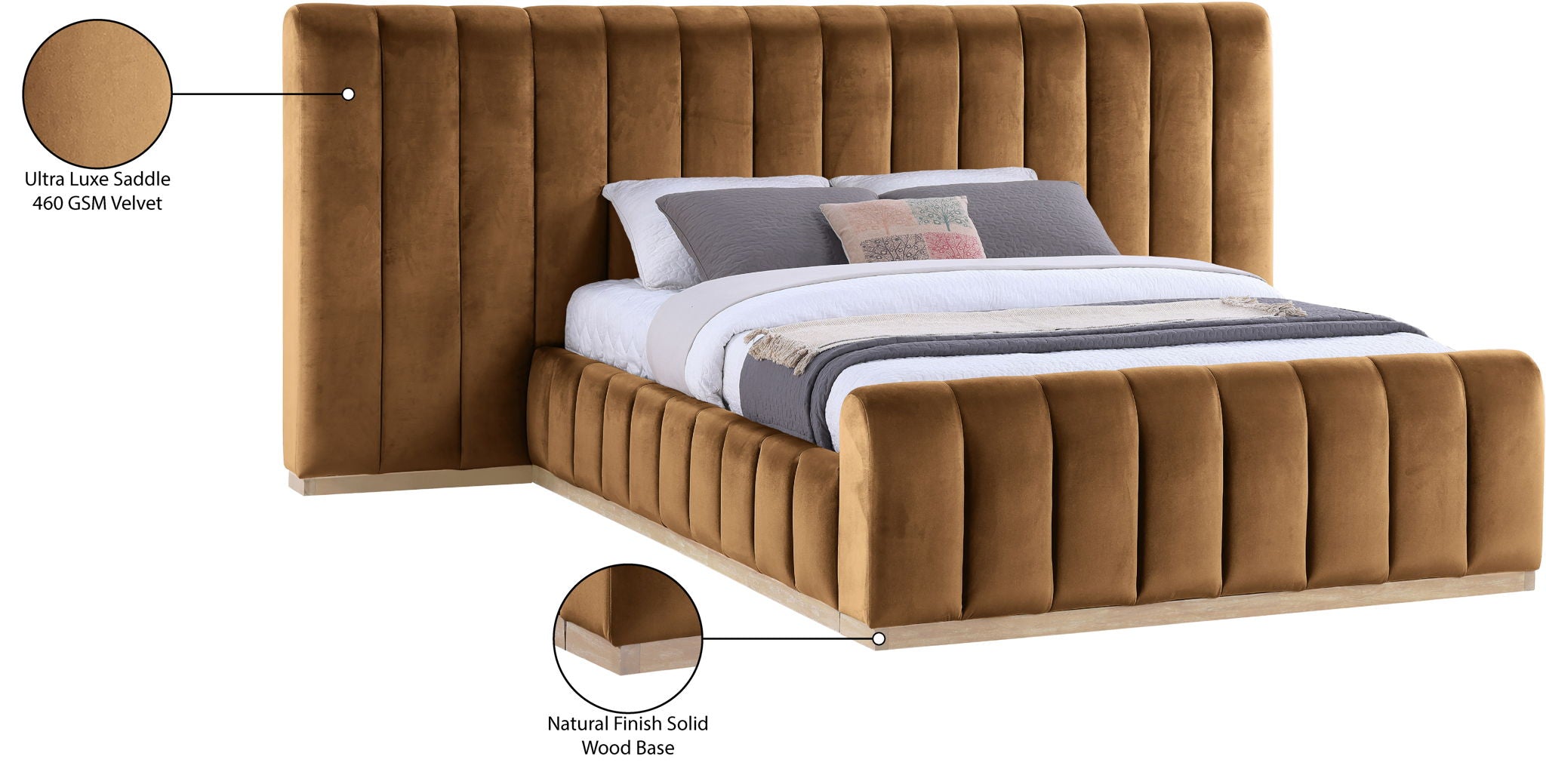 Amara - Velvet Upholstered Bed