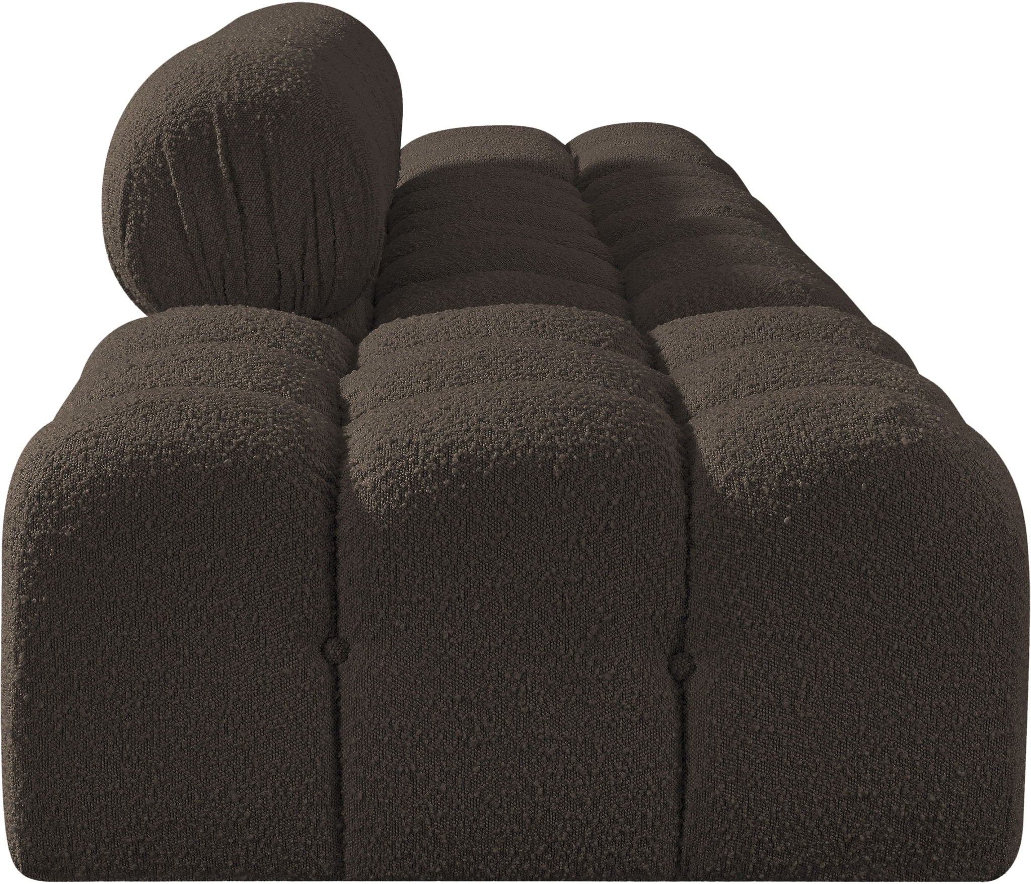 Ames - 4 Piece Boucle Upholstered Modular Sofa With 2 Backless Seats