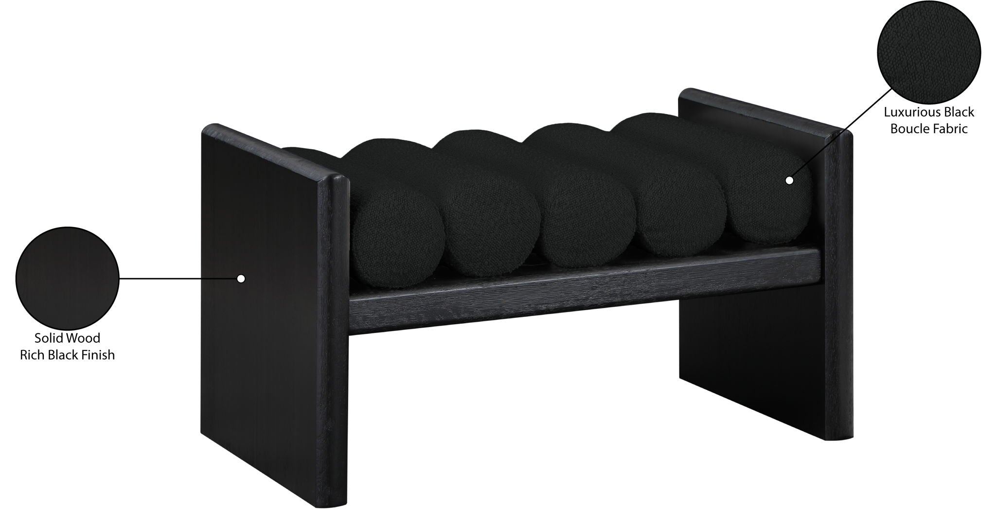 Waverly - Bench With Black Frame