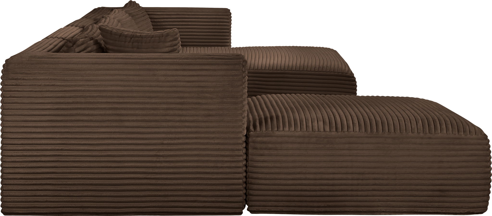 Shaggy - 5 Piece Modular Sectional With Chaise And Ottoman