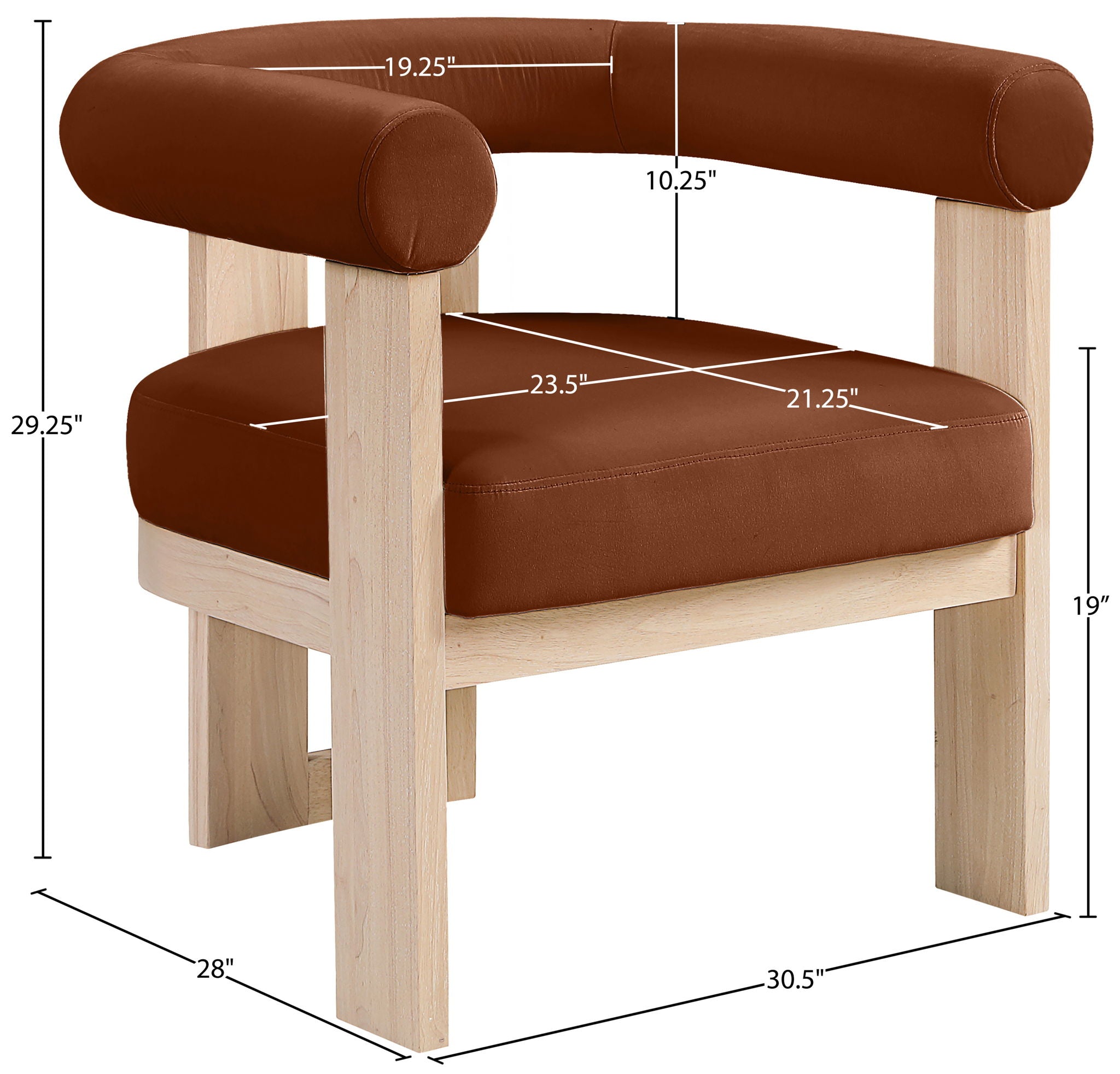 Arienzo - Performance Fabric Upholstered Accent Chair - Natural Base