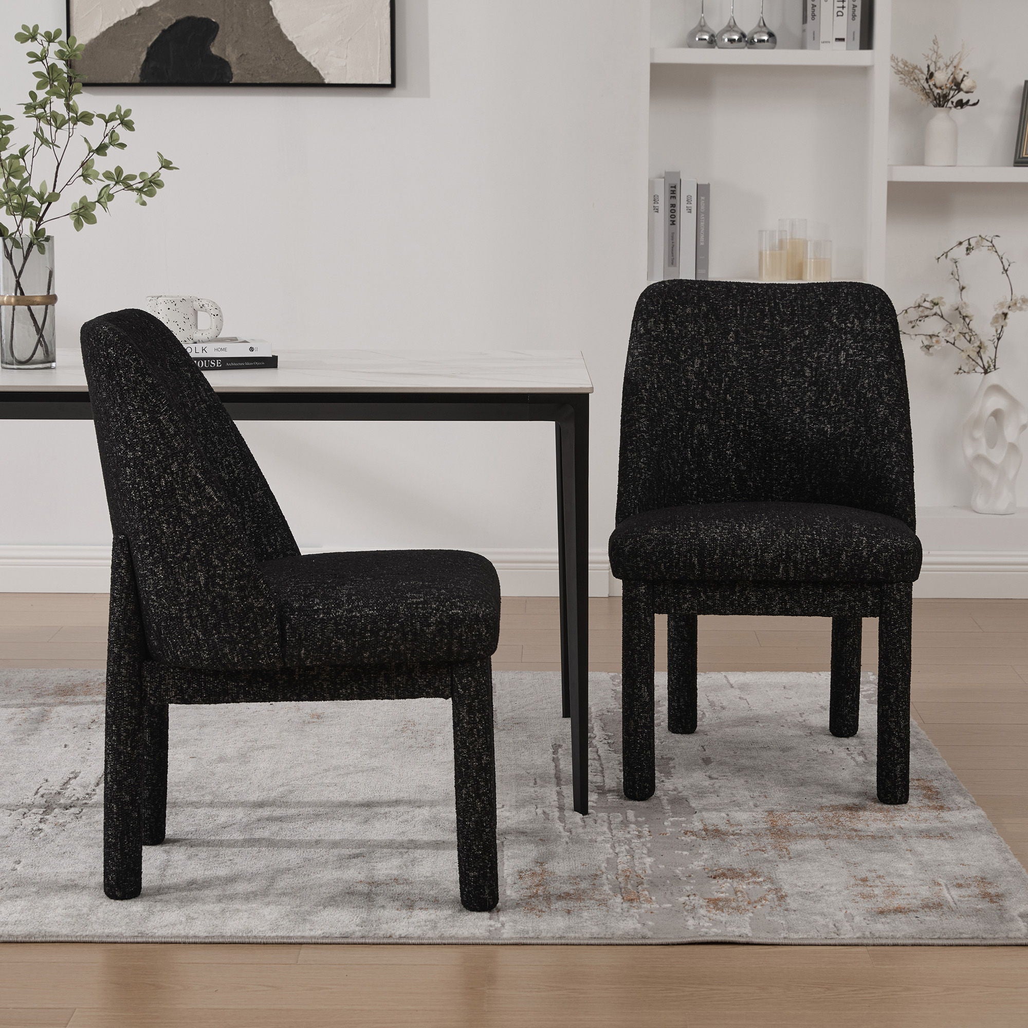 Wide Minimalist Dining Chair