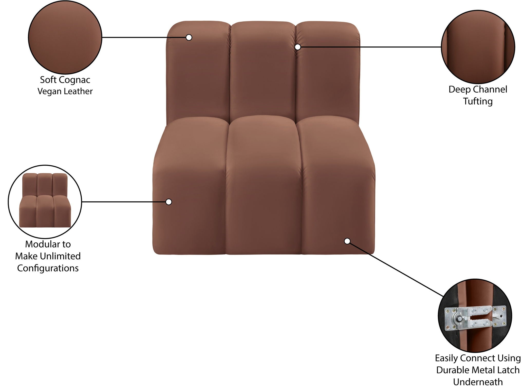 Arc - Faux Leather Straight Chair