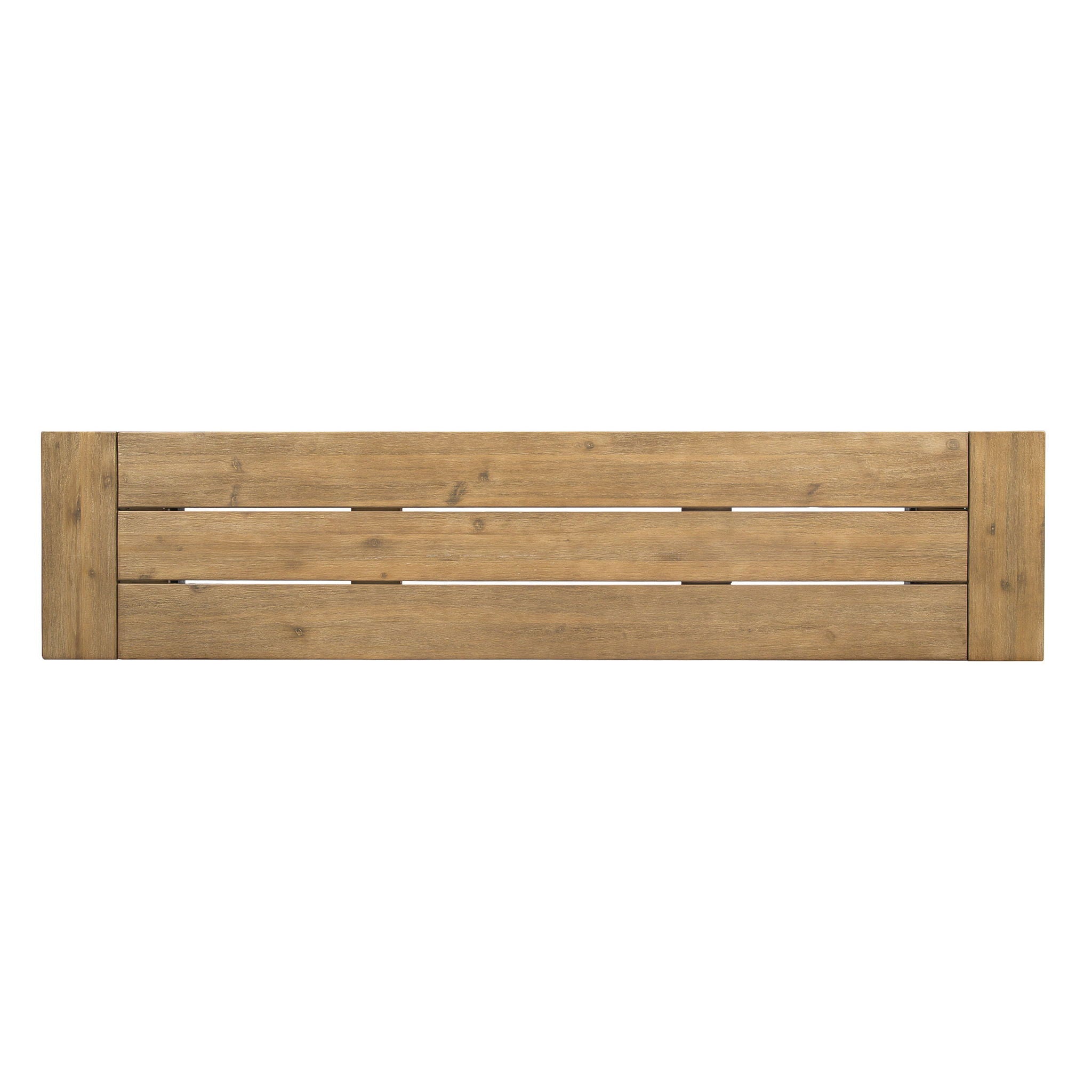 Outdoor Bench With Slat Panel Design And Acacia Wood Frame