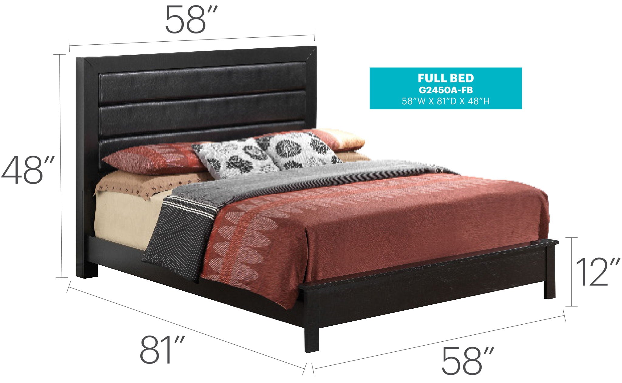 Transitional Modern Design Bed