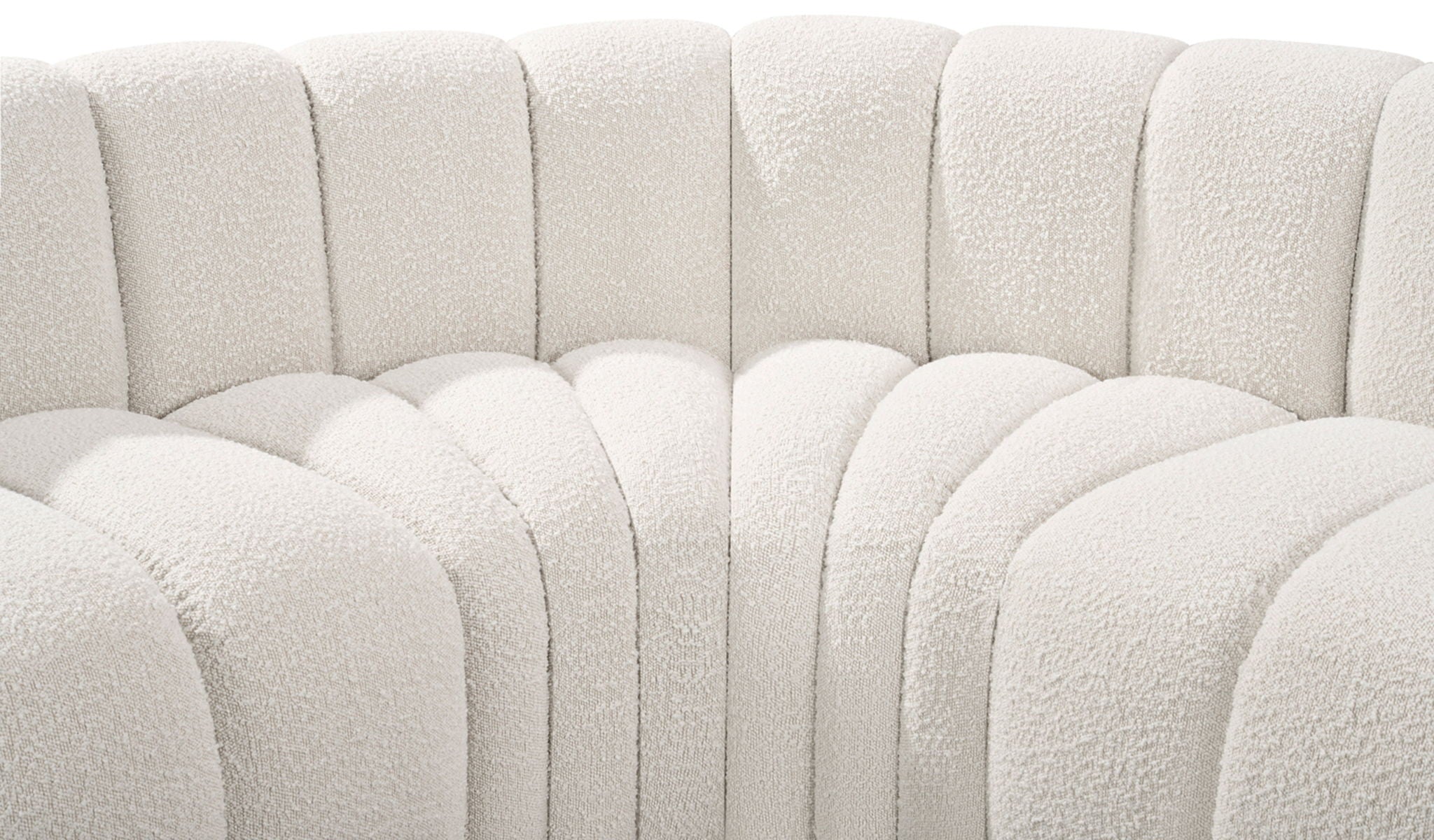 Arc - Boucle Fabric 6 Piece Curved Modular Sofa