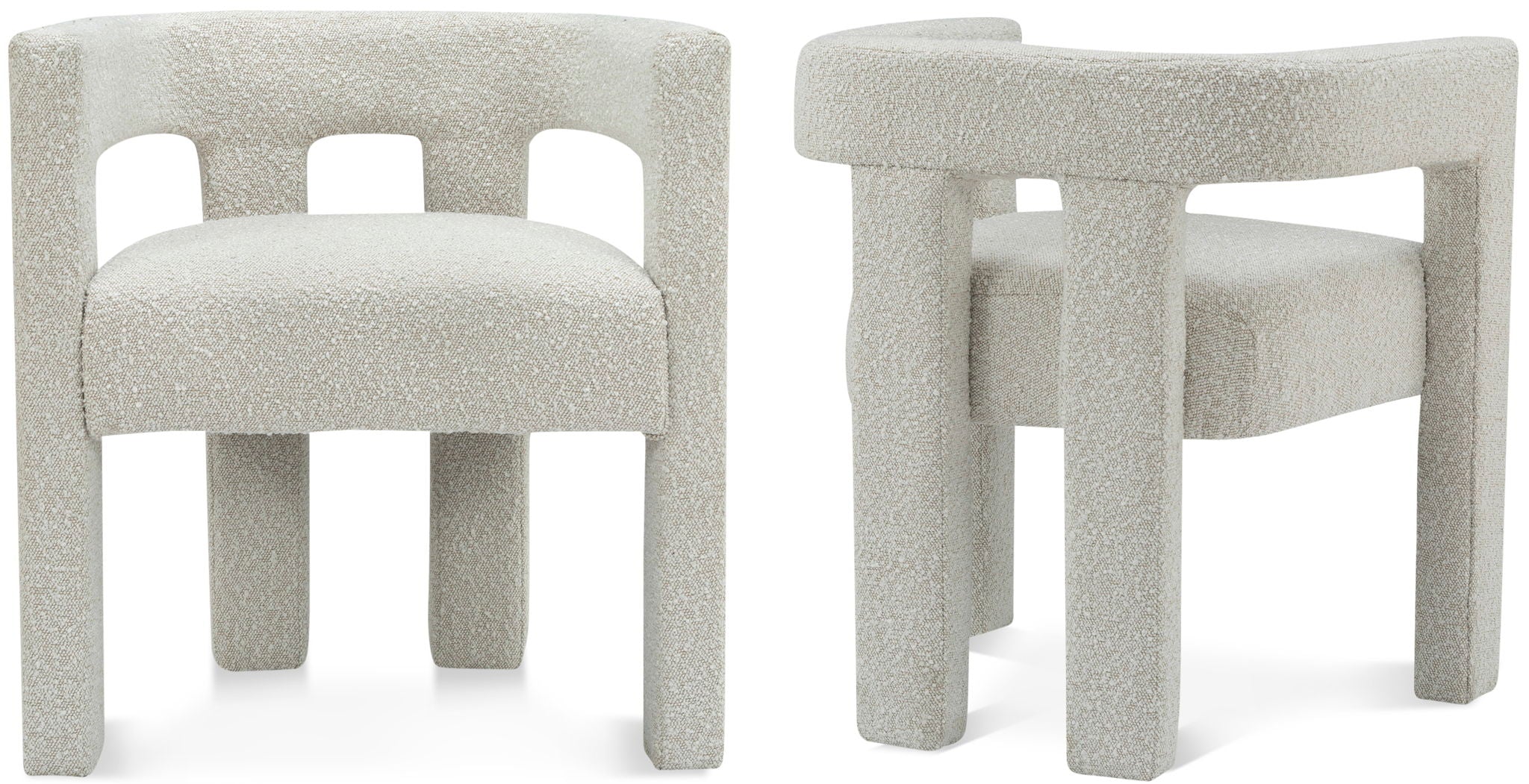 Athena - Boucle Fabric Dining Chair