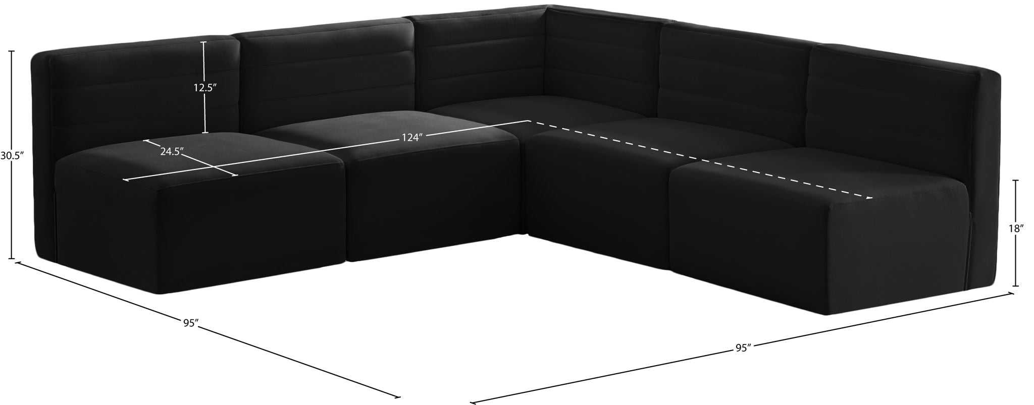 Quincy - 5 Piece Modular Sectional