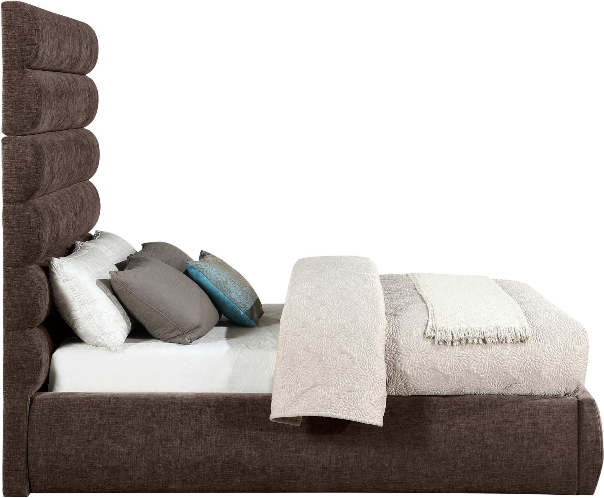 Adam - Chenille Fabric Bed With 70.5" Headboard