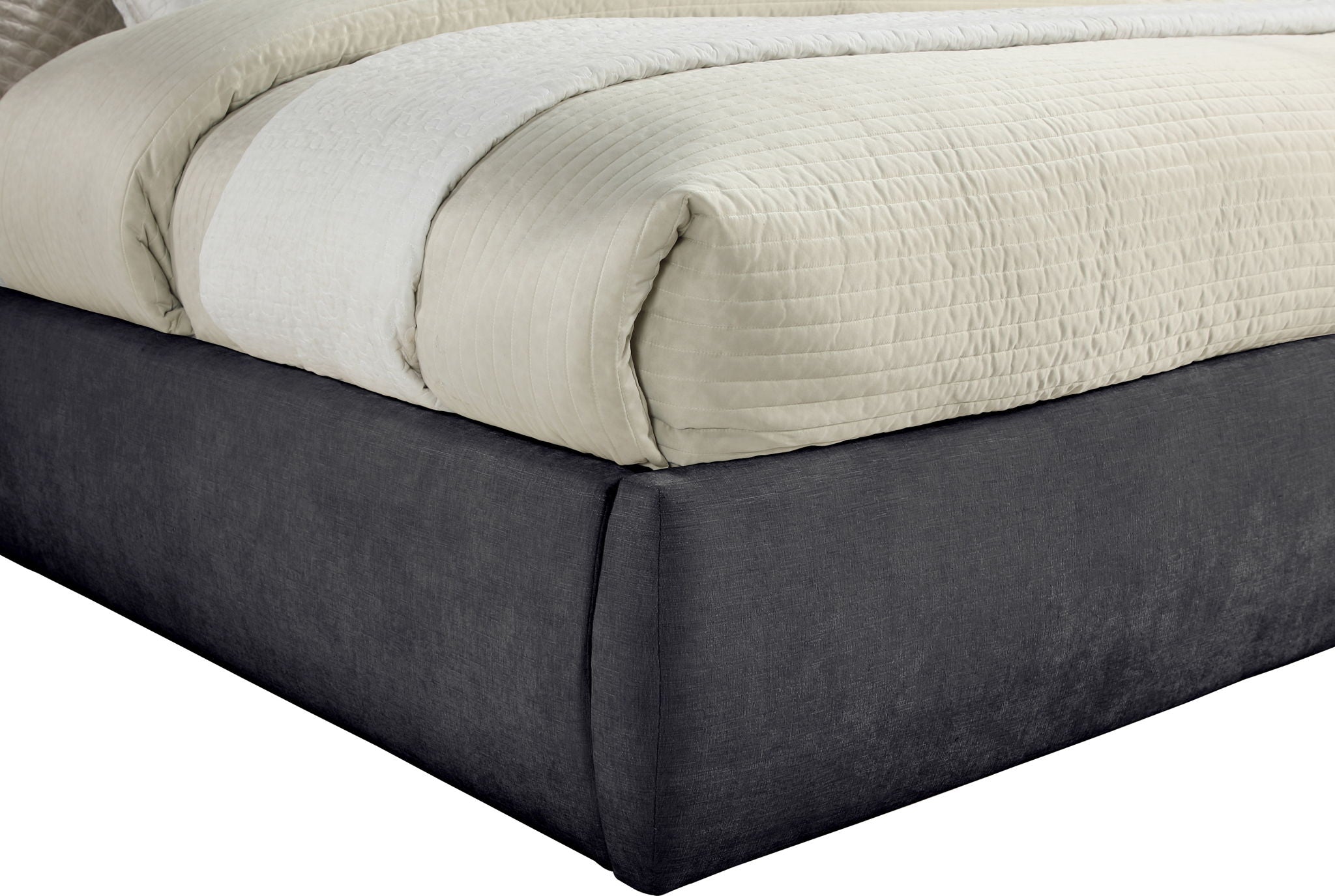 Adam - Chenille Fabric Bed With 52" Headboard