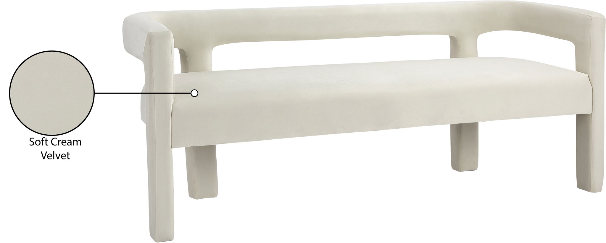 Athena - Velvet Bench