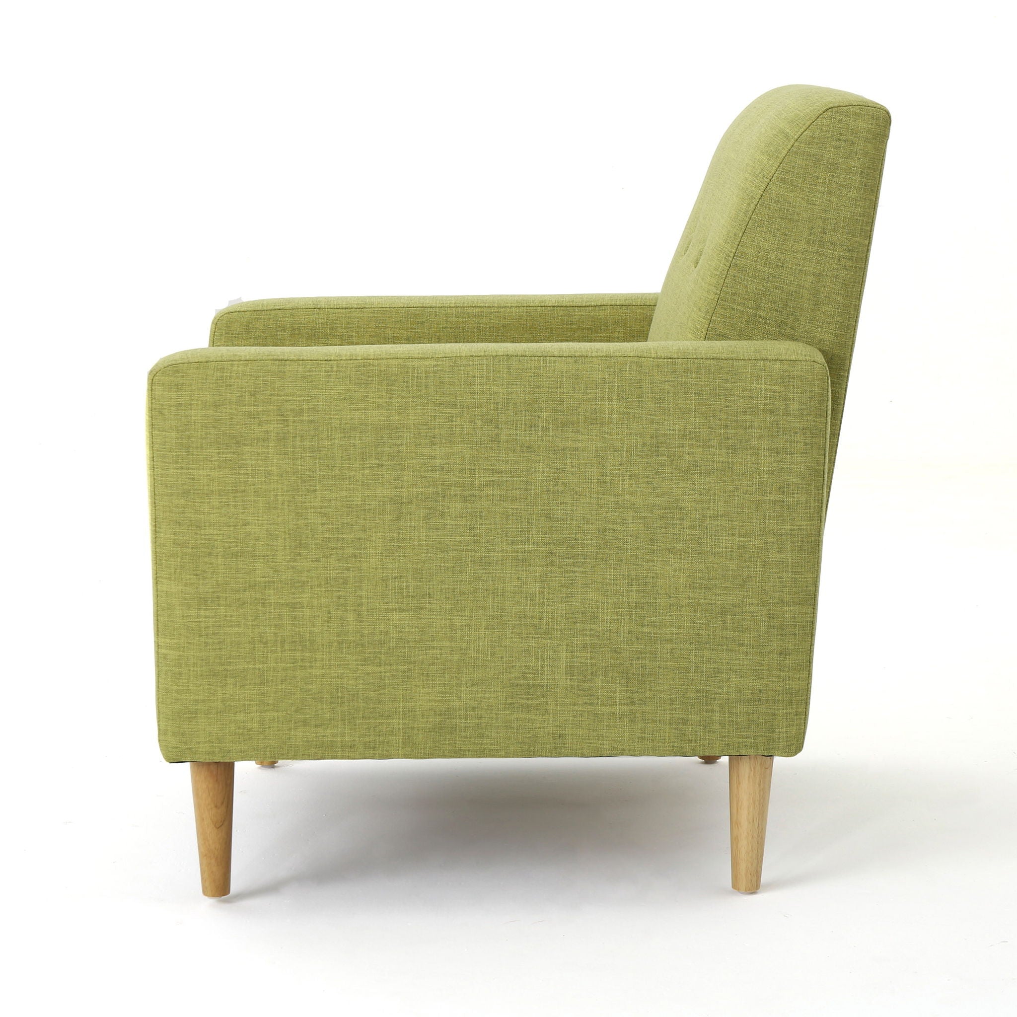 Nebulize - Upholstered Fabric Club Chair With Button Tufted And Square Off Arm And Back