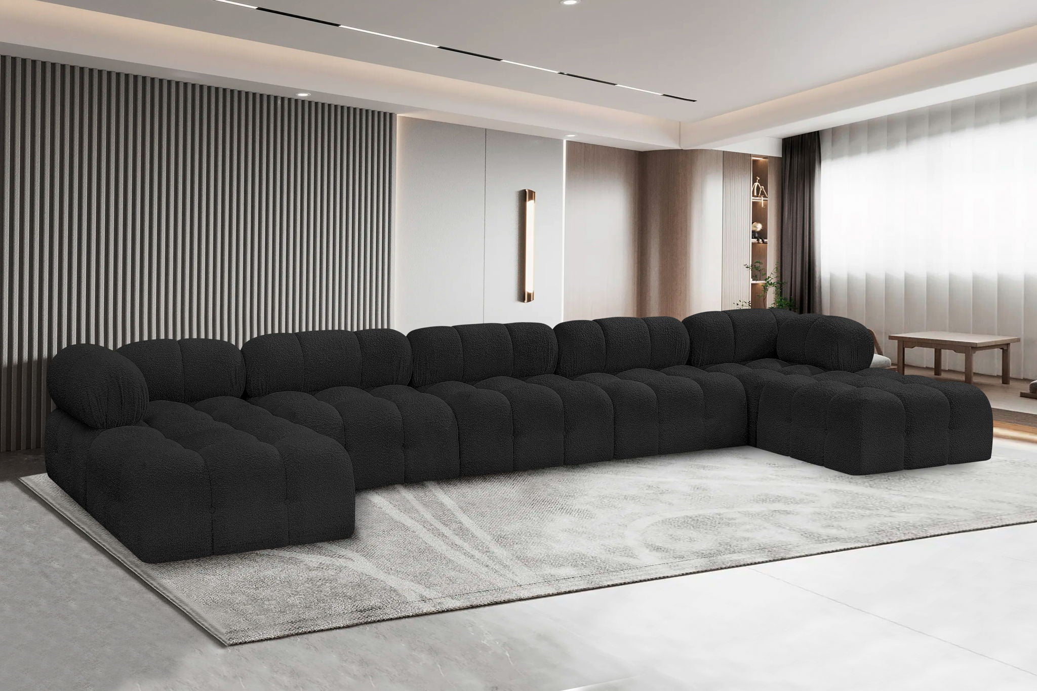 Ames - 7 Piece Fabric Modular U-Shaped Sectional