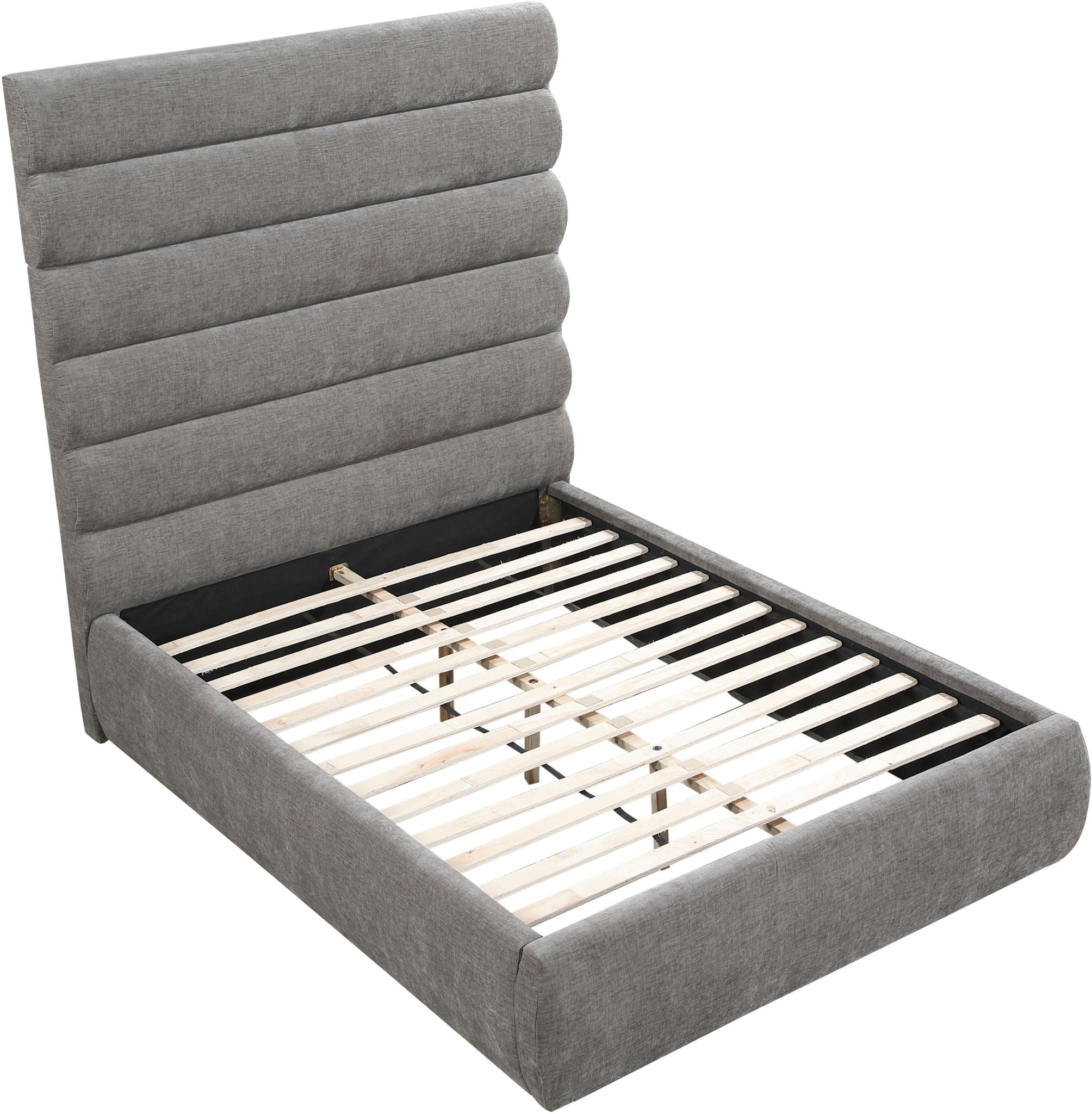 Adam - Chenille Fabric Bed With 70.5" Headboard