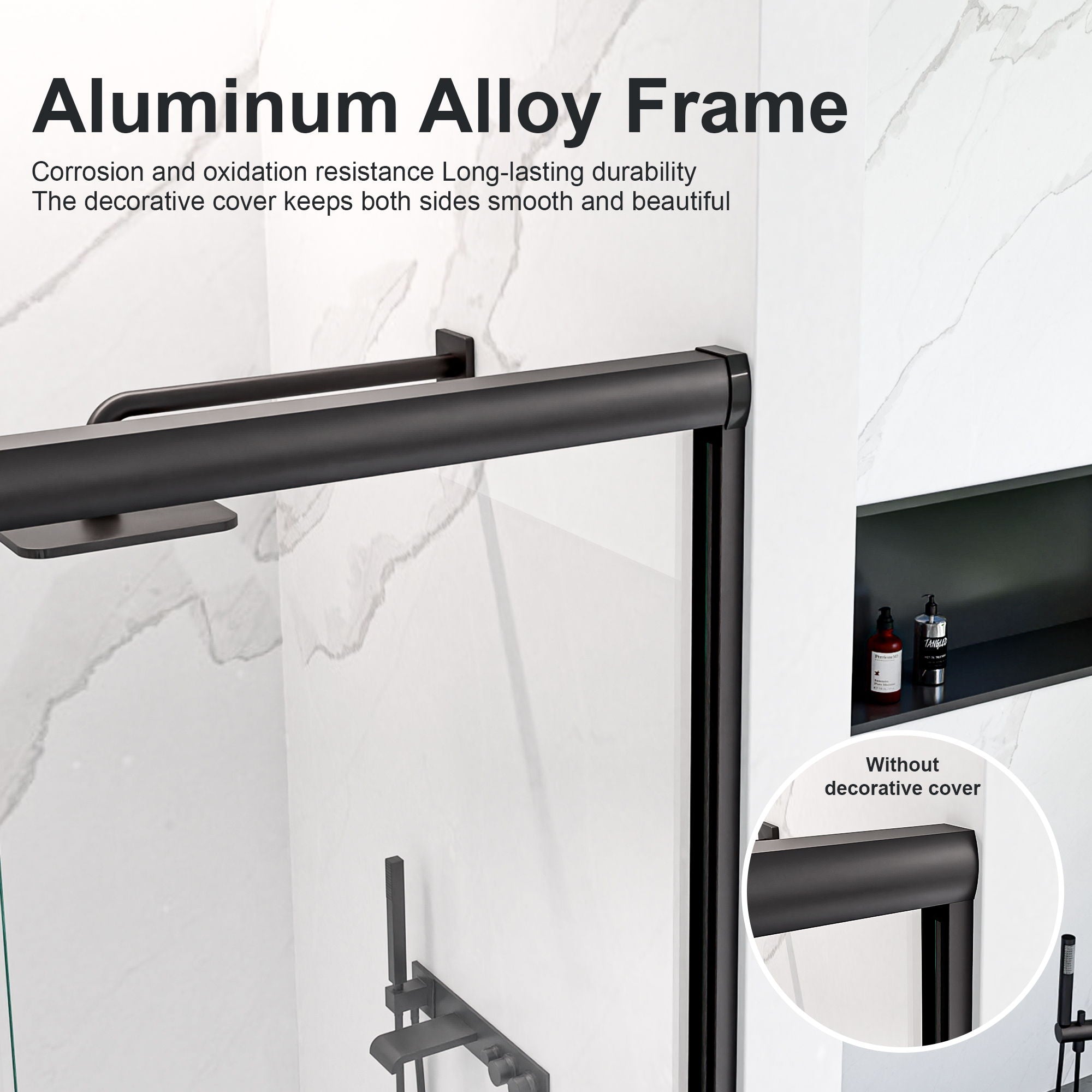 Modern Semi Frameless Double Sliding Shower Door