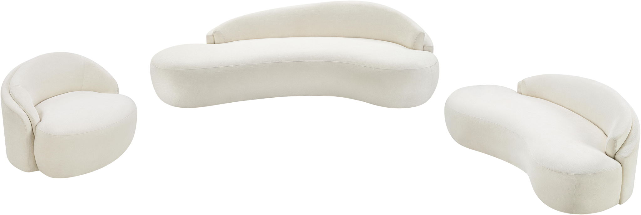Caspian - Chenille Fabric Upholstered Loveseat