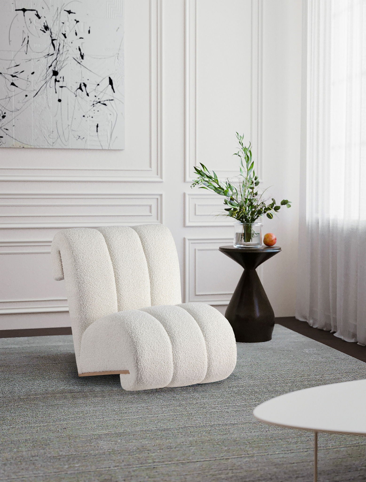 Swoon - Accent Chair With Natural Base