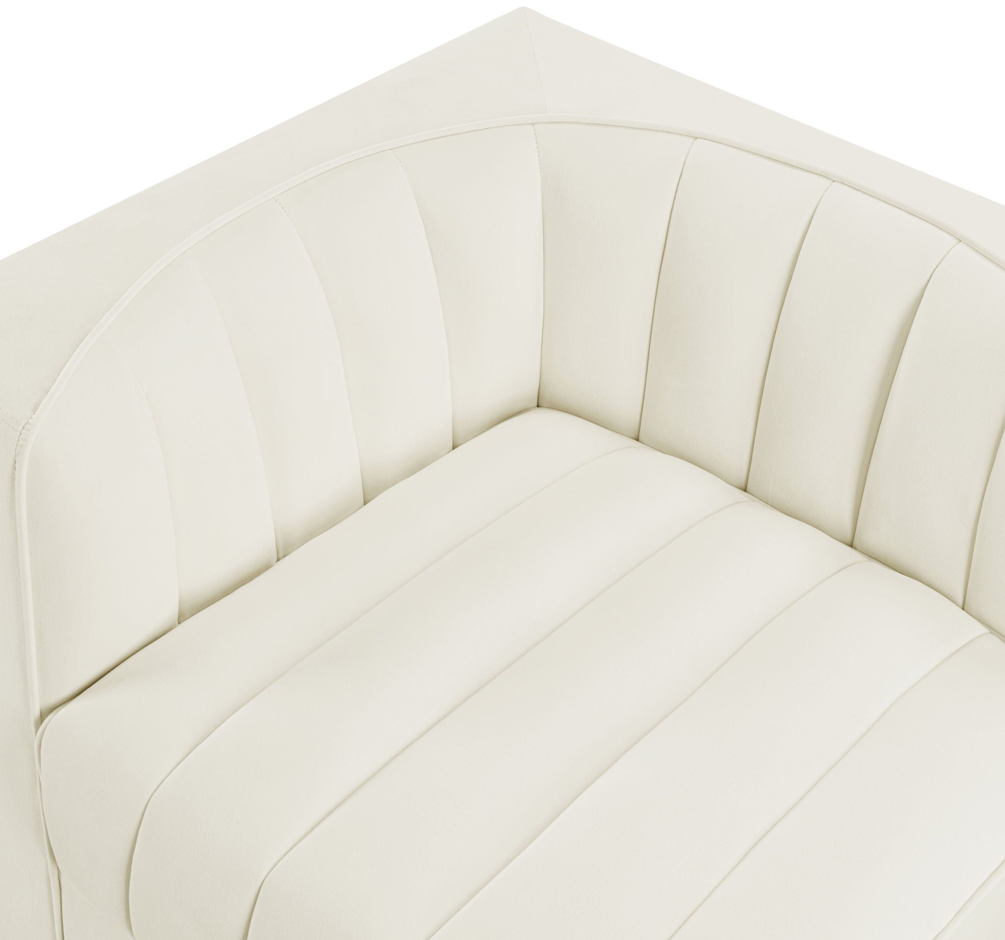 Rummi - Velvet Performance Fabric Upholstered 2 Piece Modular Loveseat
