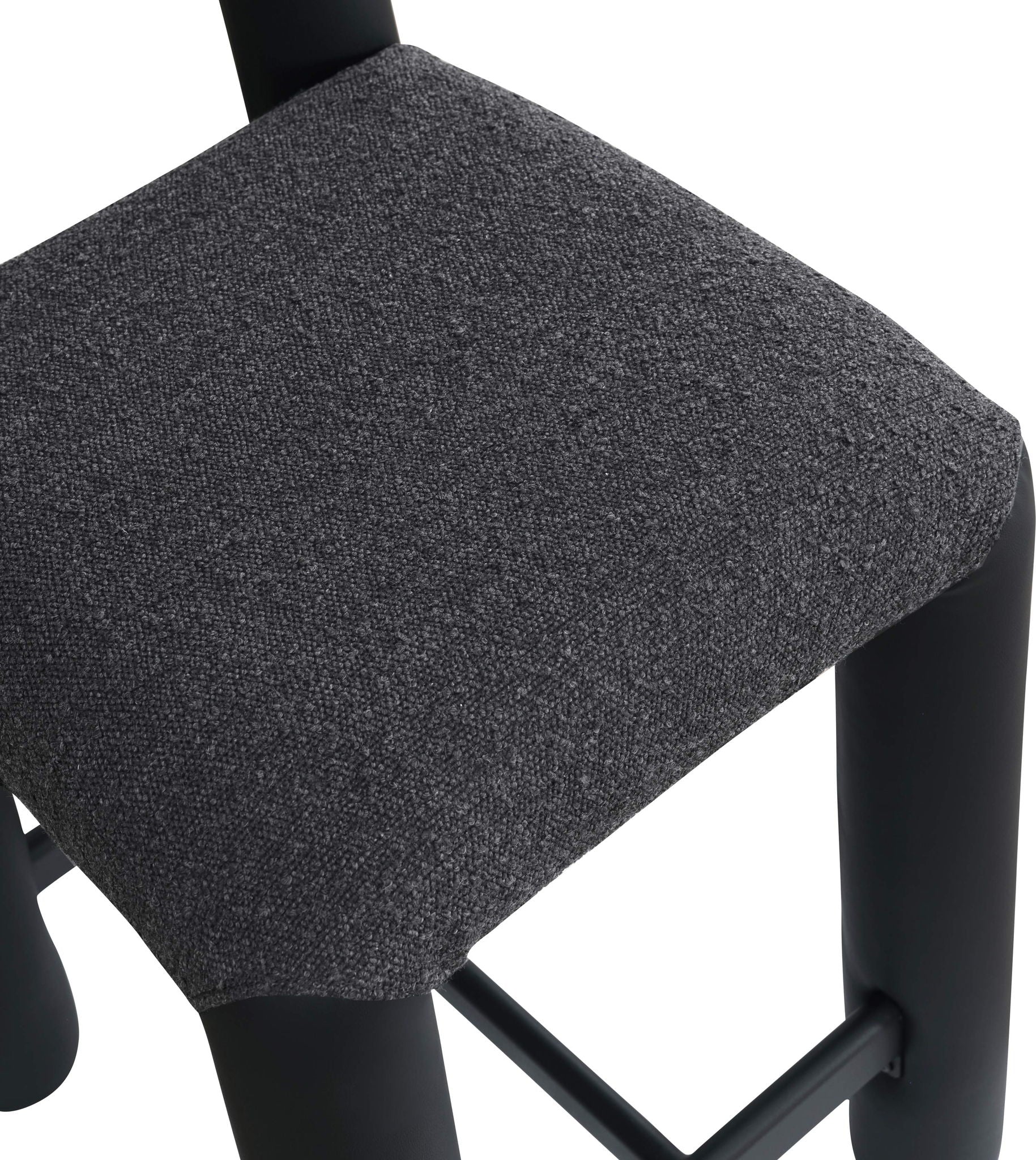 Amari - Vegan Leather and Boucle Fabric Stool
