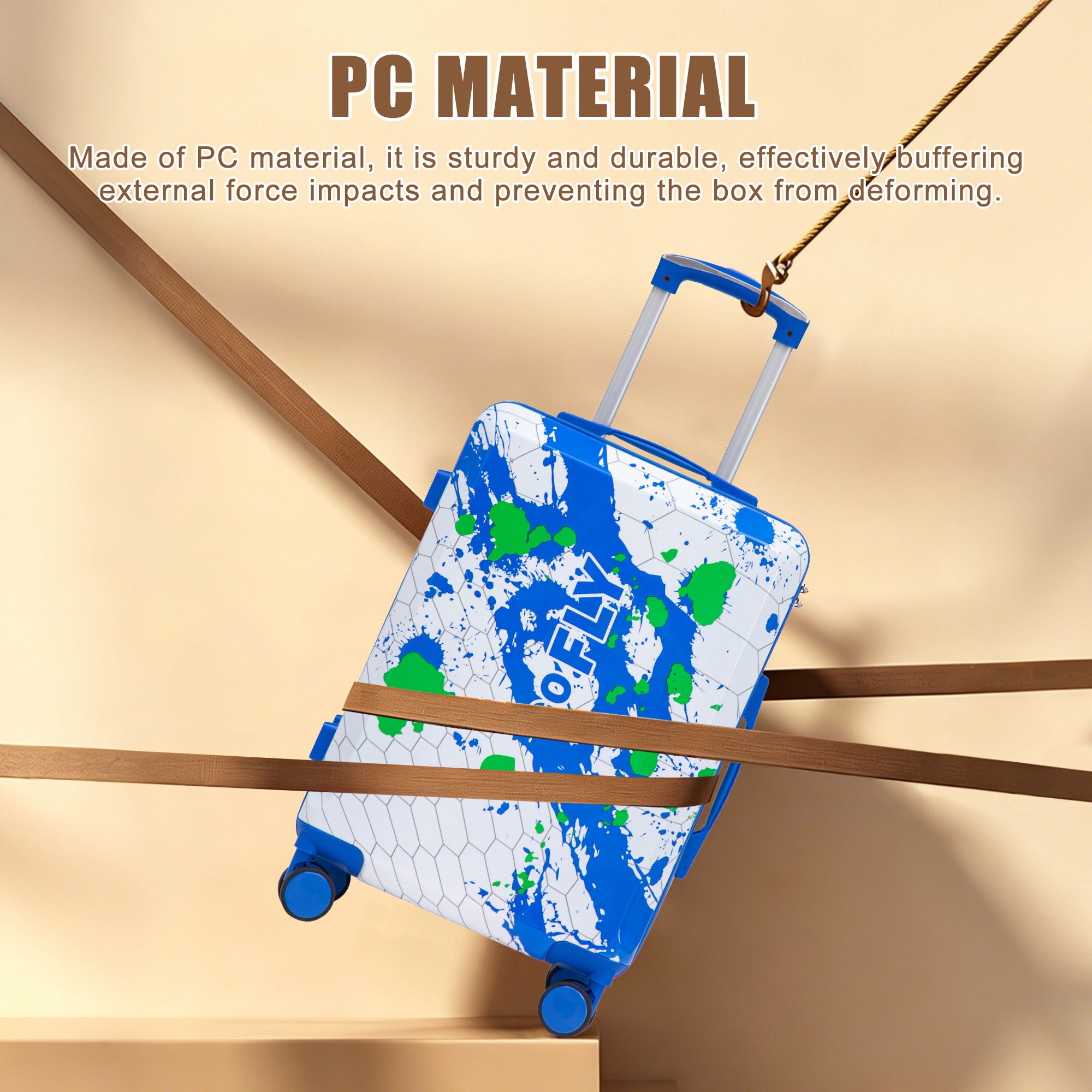 Luggage With Combination Lock, Lightweight Carry-On Suitcase