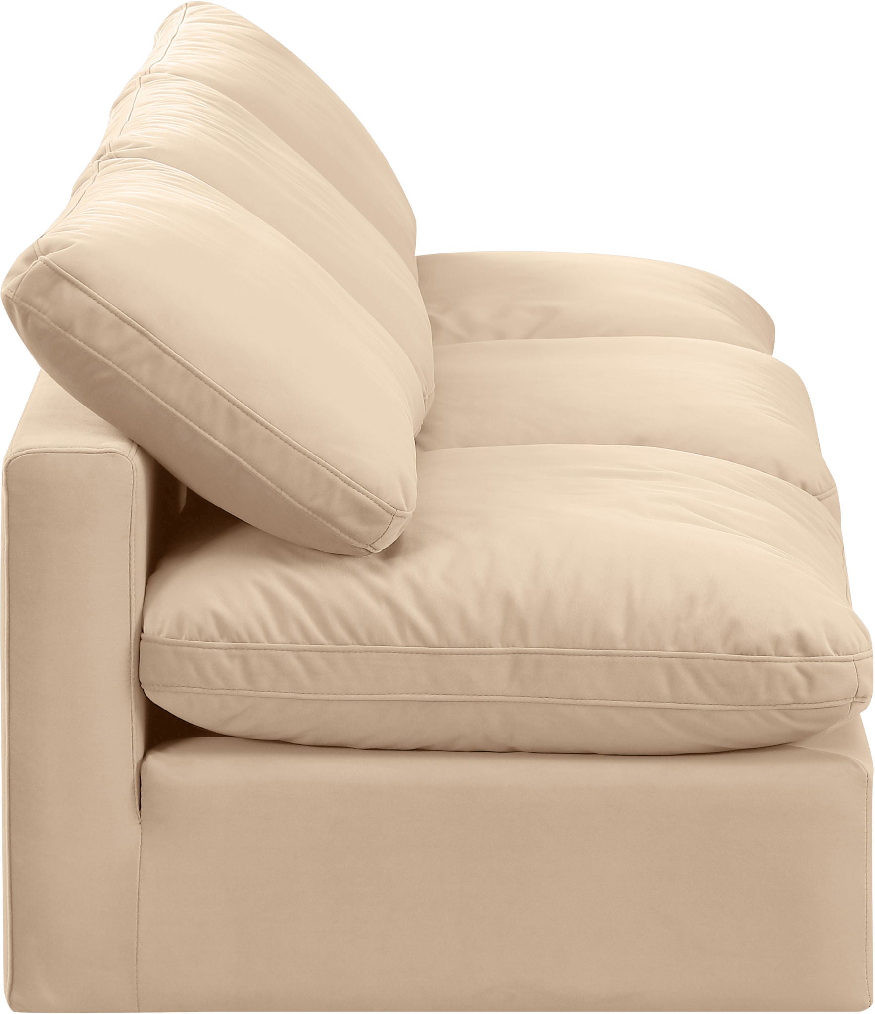 Indulge - Velvet 3 Seat Modular Armless Sofa