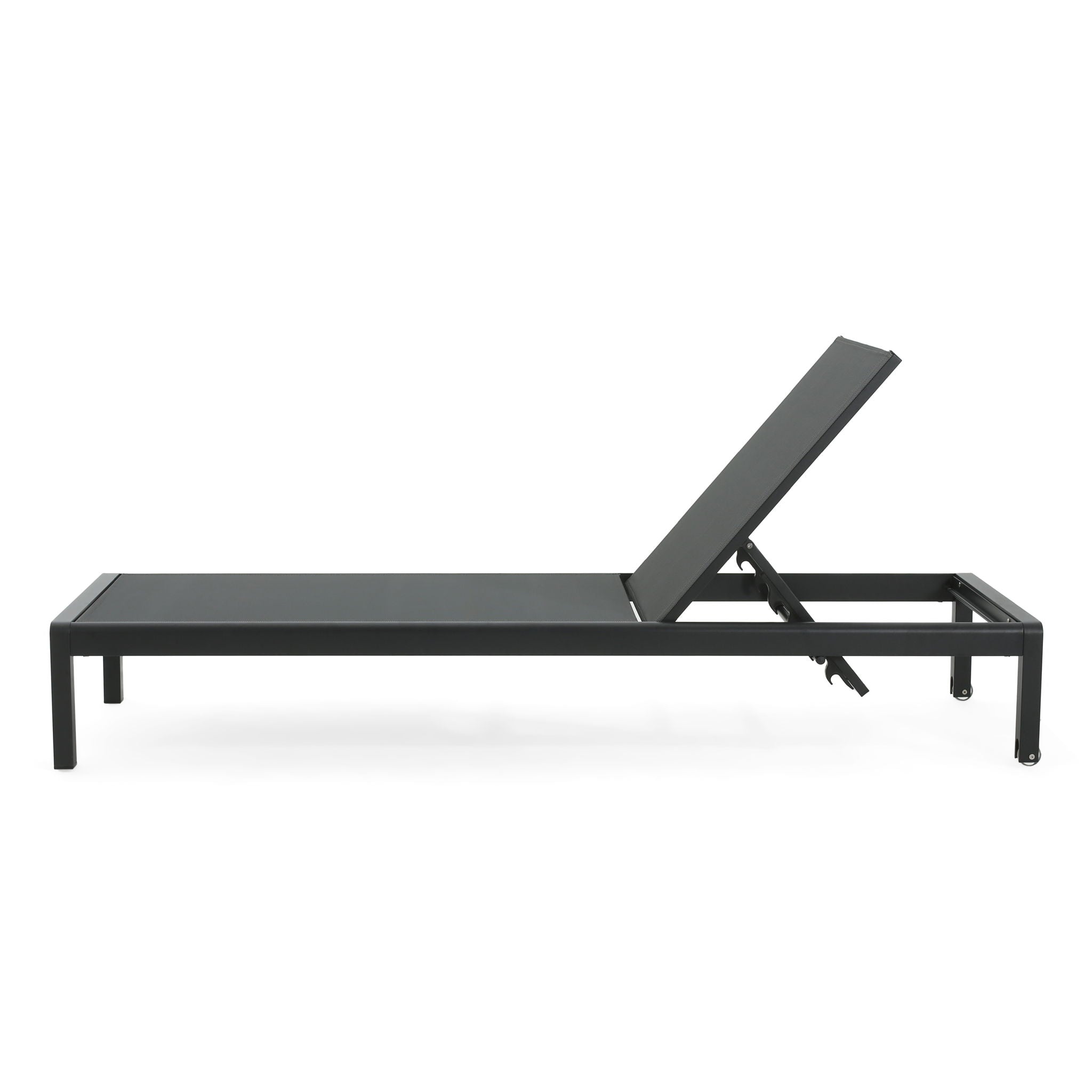 Outdoor Patio Chaise Lounge With 5 Reclining Positions