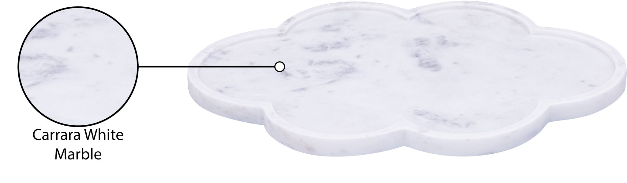 Rimini - Marble Clover Shaped Tray