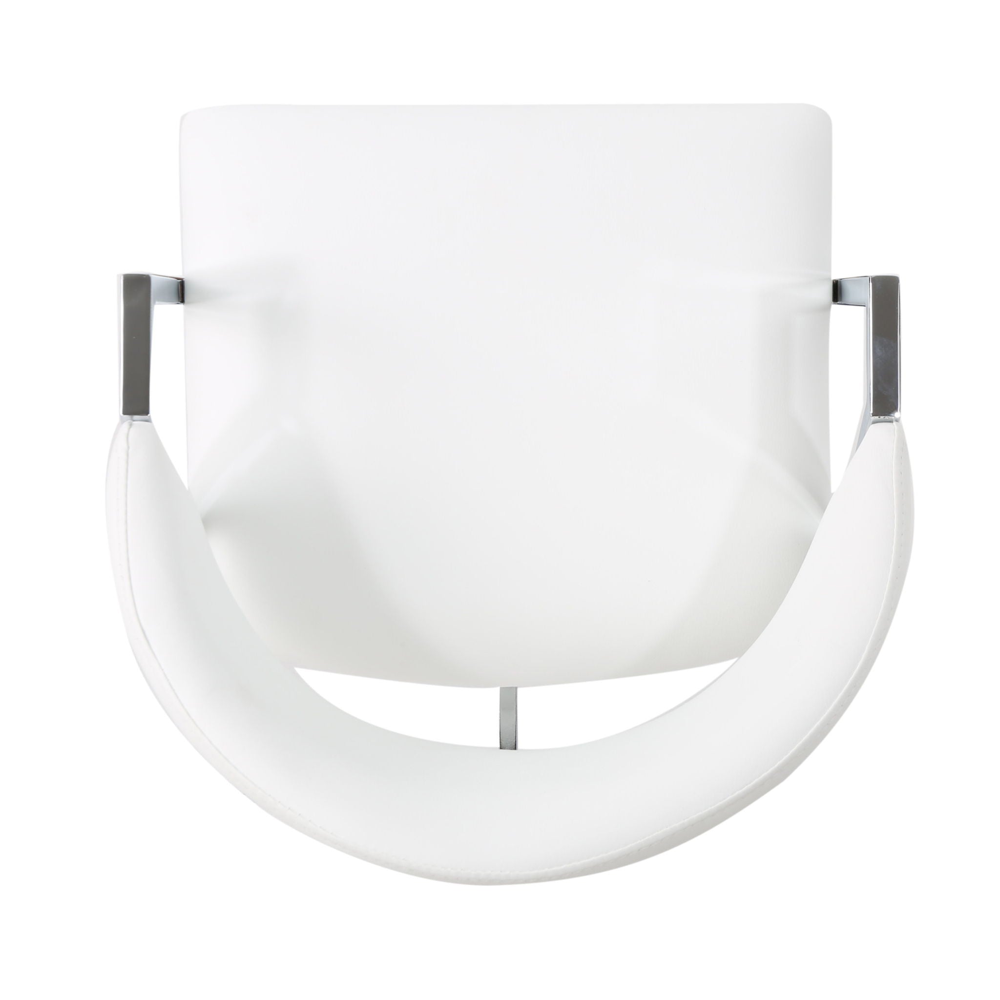 Modern Bar Stools With Low Back And Arms And Durable Metal Frame (Set of 2) - Ivory