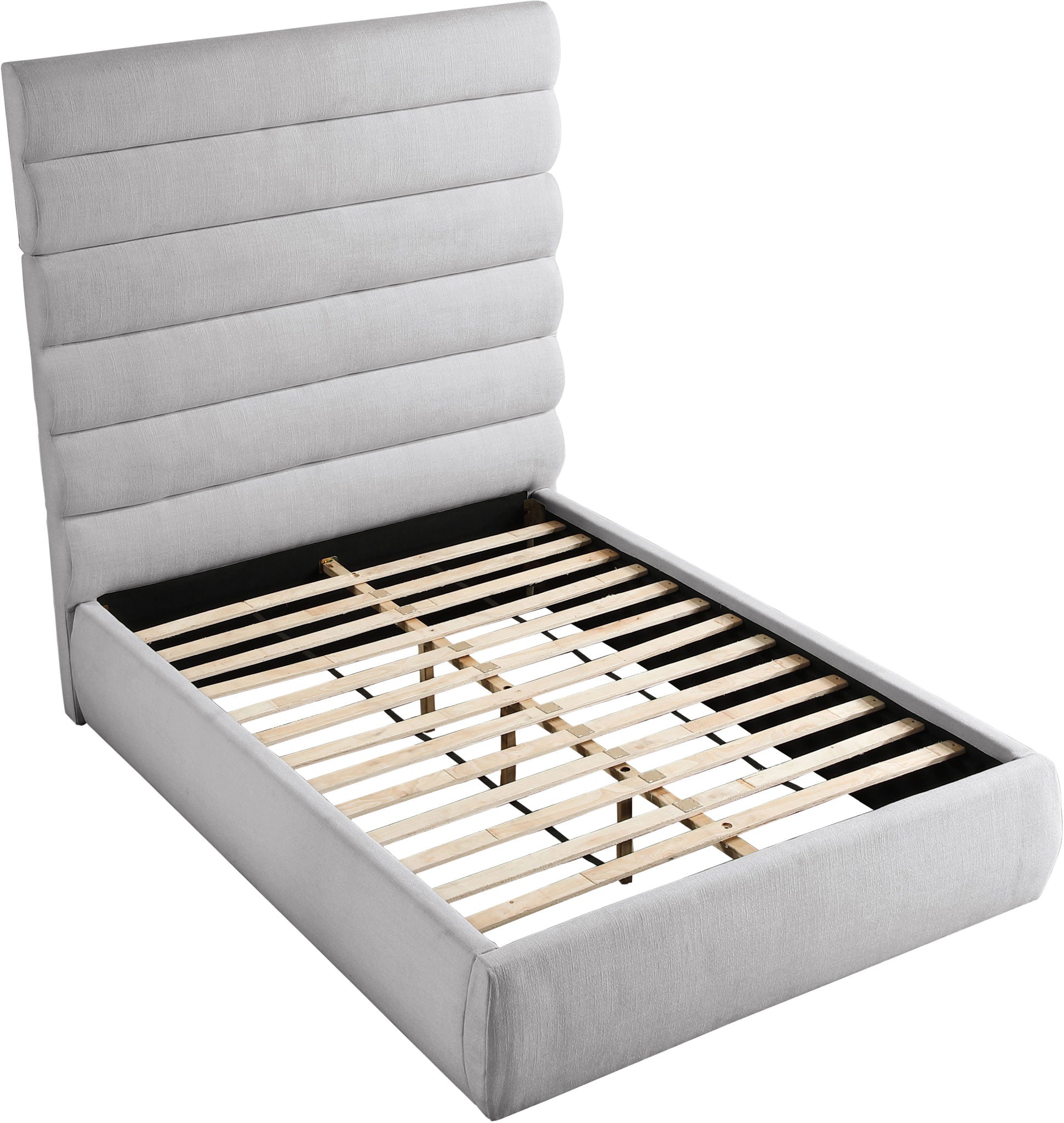 Adam - Linen Fabric Bed With 70.5" Headboard