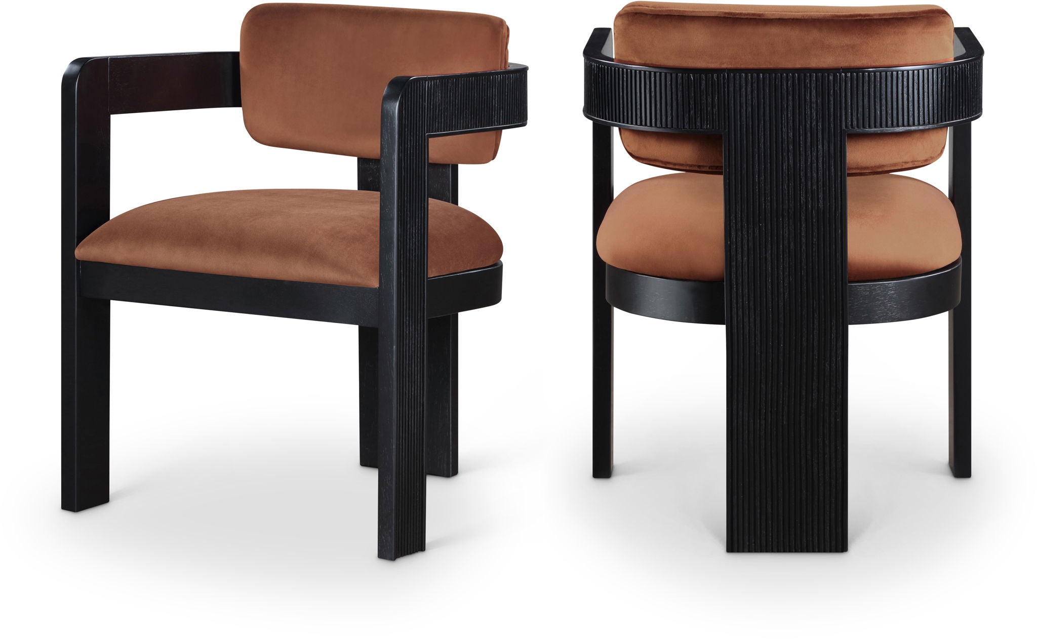 Sacha - Velvet Dining Chair With Black Base (Set of 2)