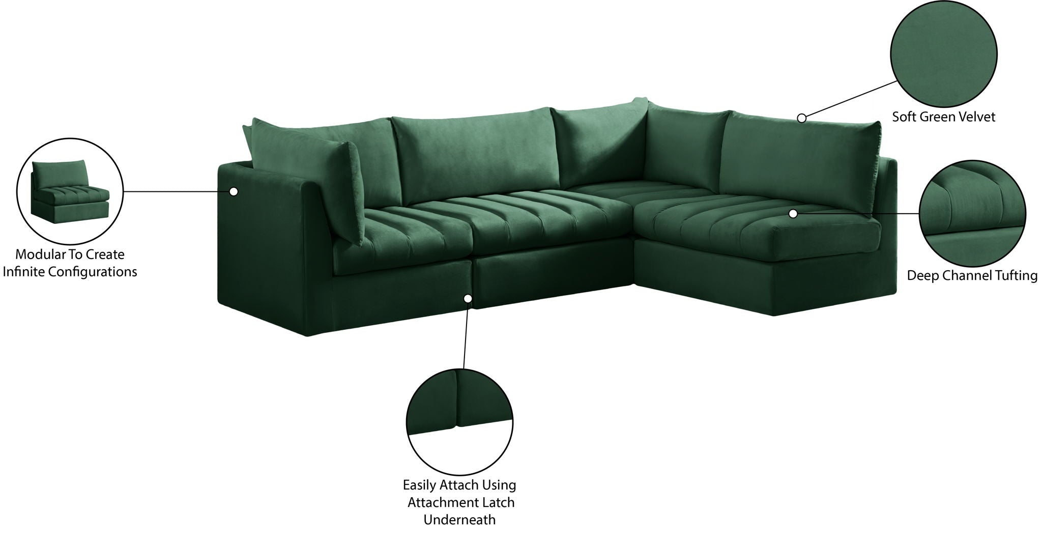 Jacob - 4 Pc. Modular Sectional