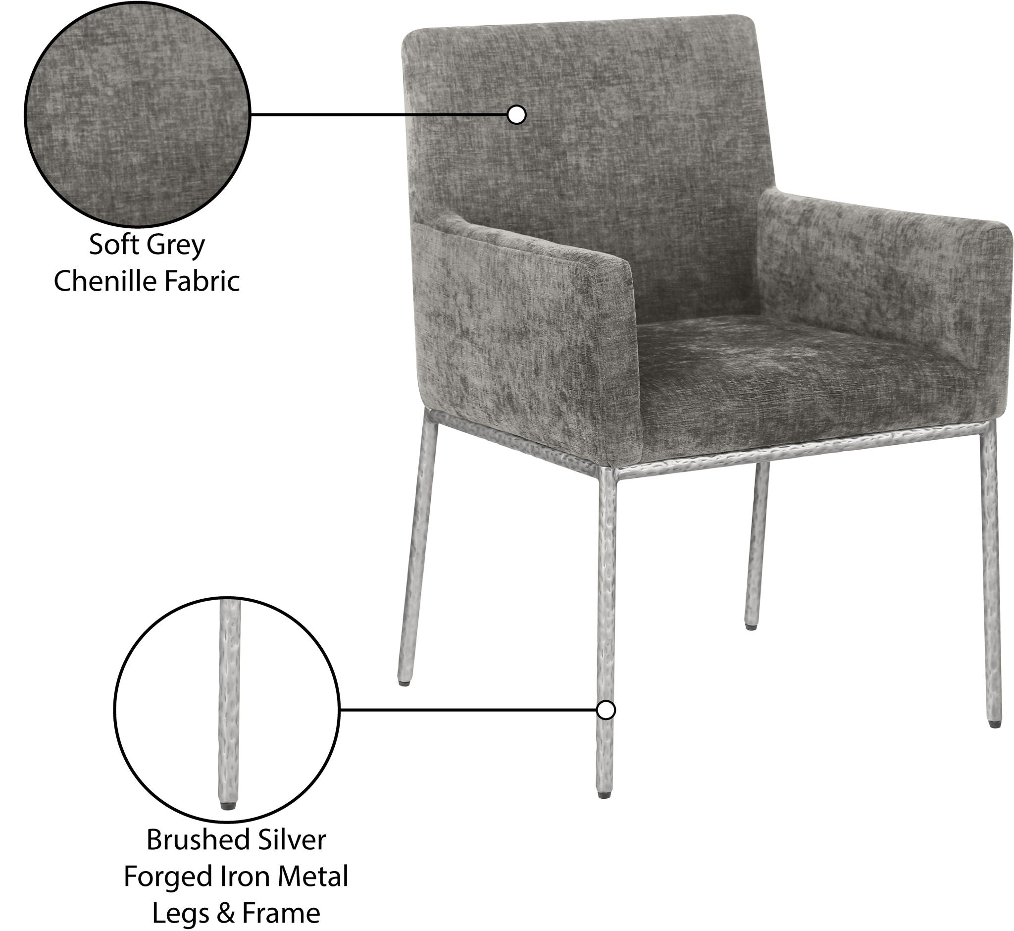 Reeves - Dining Chair With Silver Legs (Set of 2)
