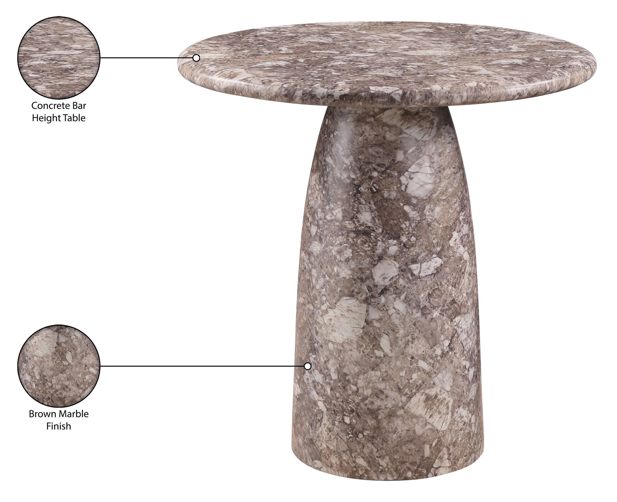 Cosenza - Concrete Indoor / Outdoor Bar Table