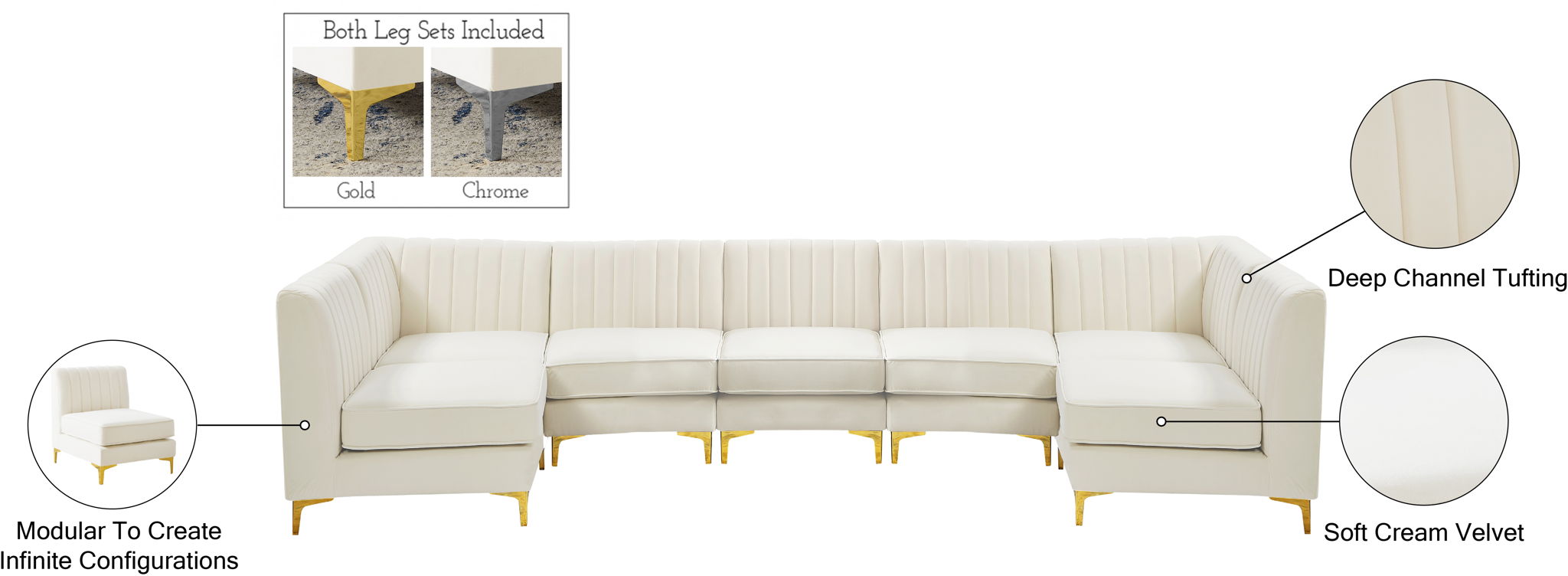 Alina - 7 Piece Modular Sectional