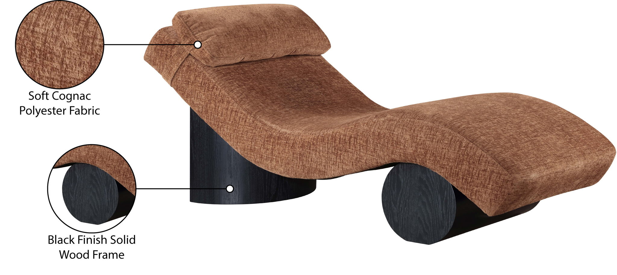 Marcella - Chaise Lounge - Black Base